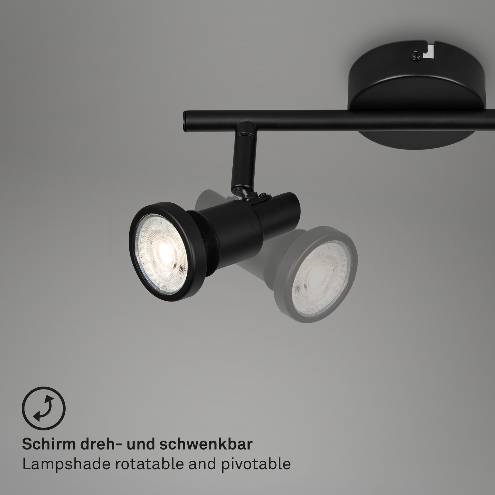 LED Spotleuchte schwarz LED/GU10 Freisteller2