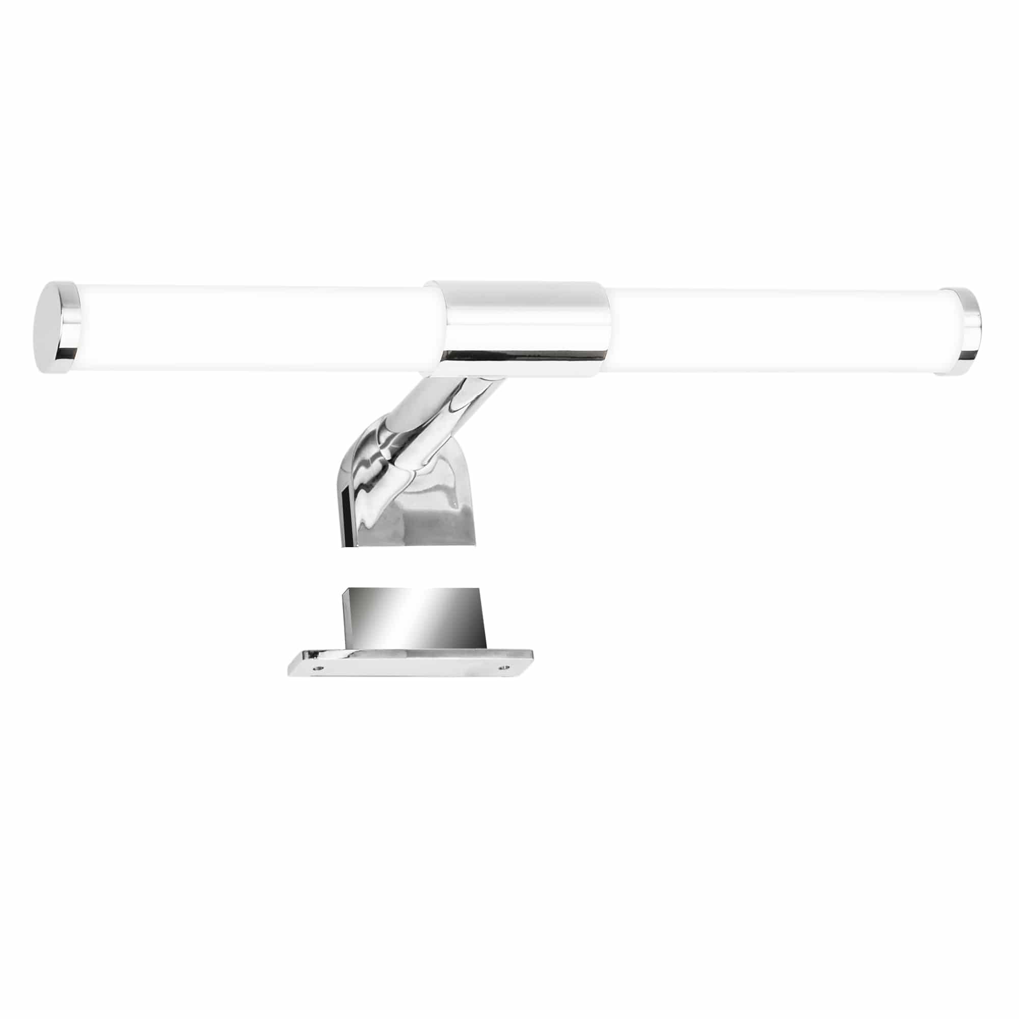 Briloner Sala LED Spiegelleuchte Bad, 2 in 1 Montage, Klemmbar, Chrom