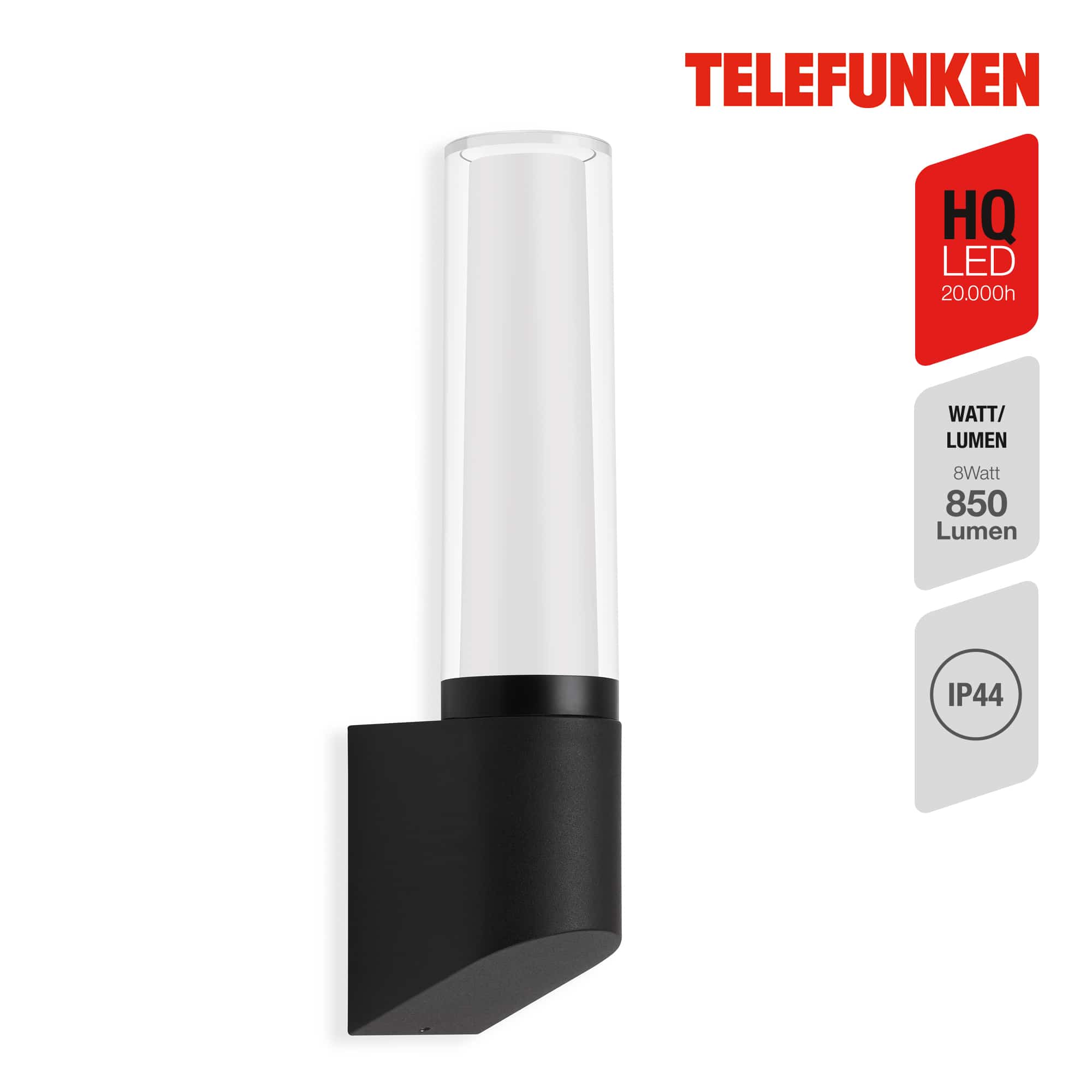 TELEFUNKEN LED Außenwandleuchte Schwarz