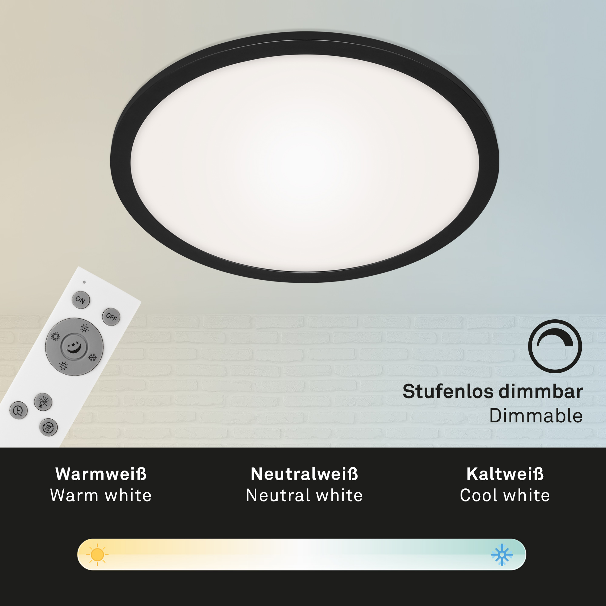 CCT LED Panel schwarz LED Funktion2