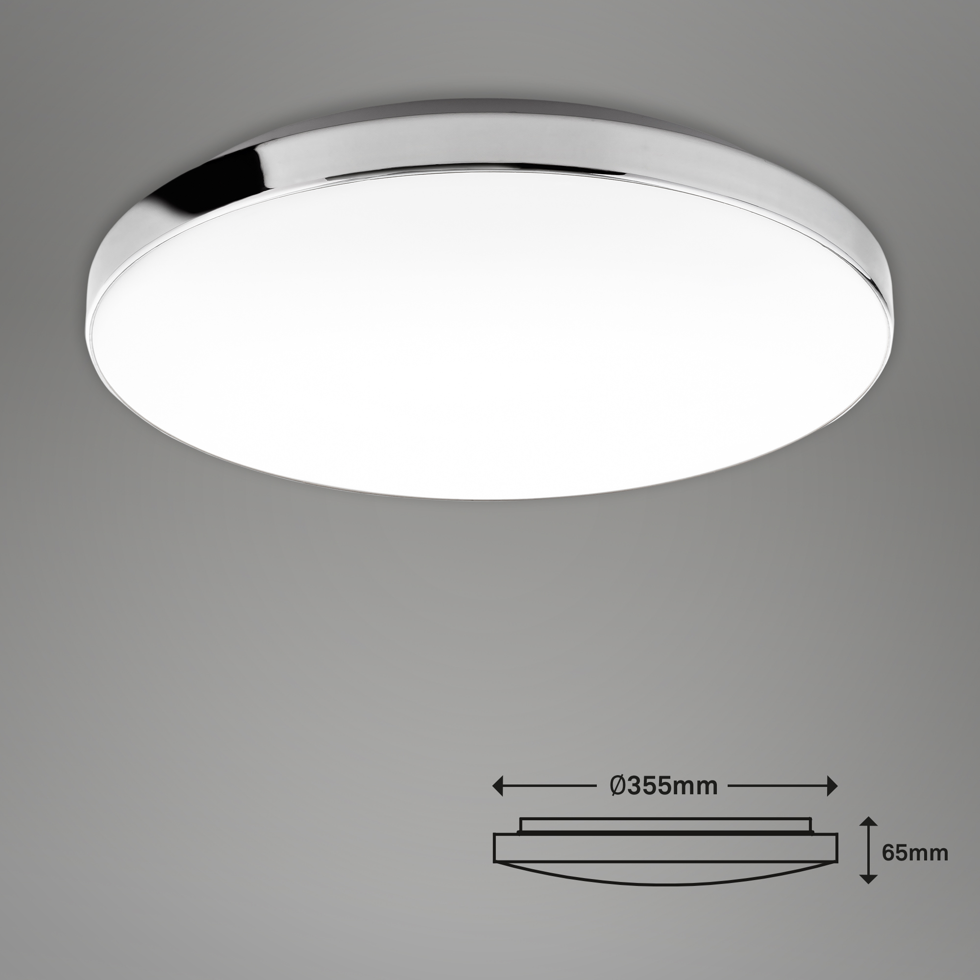 LED Deckenleuchte Weiß-Chrom