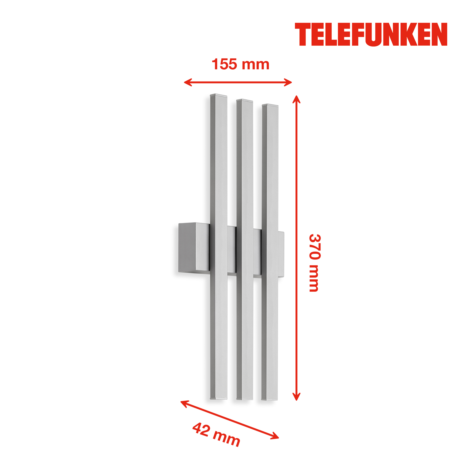 TELEFUNKEN LED Außenwandleuchte Silber