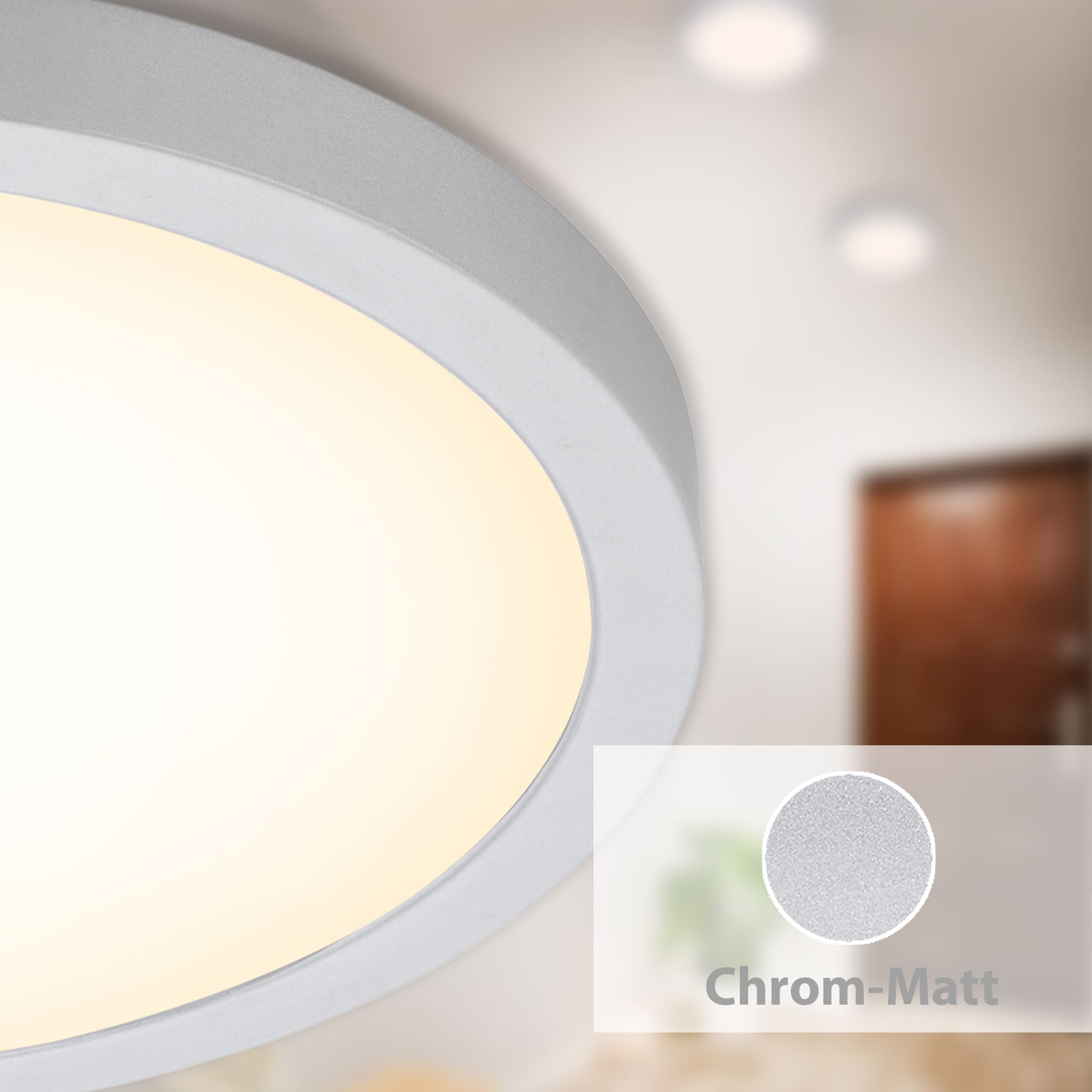 LED Aufbauleuchte chrom-matt 1xLED-Platine Funktion