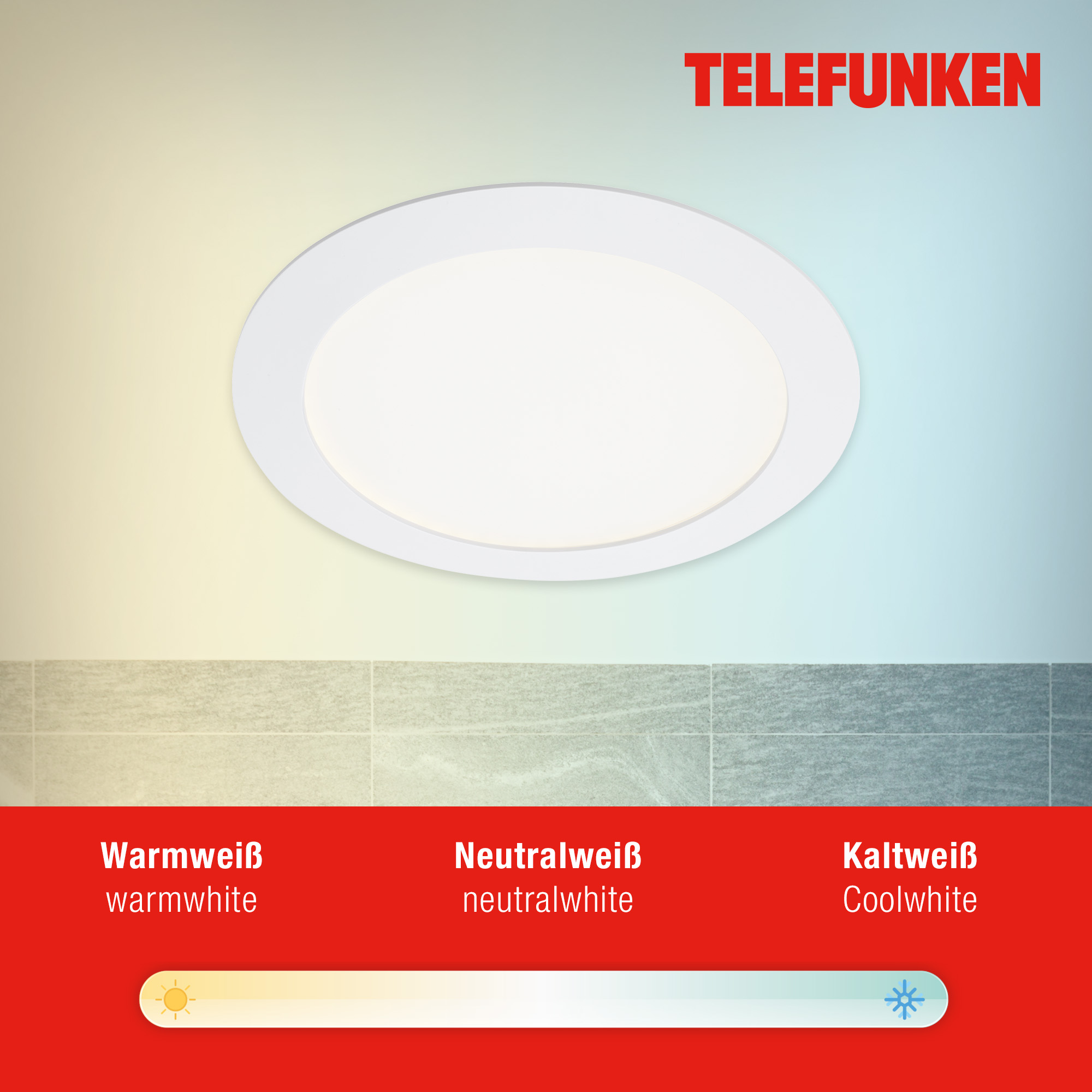 TELEFUNKEN Smart LED Einbauleuchte Weiß