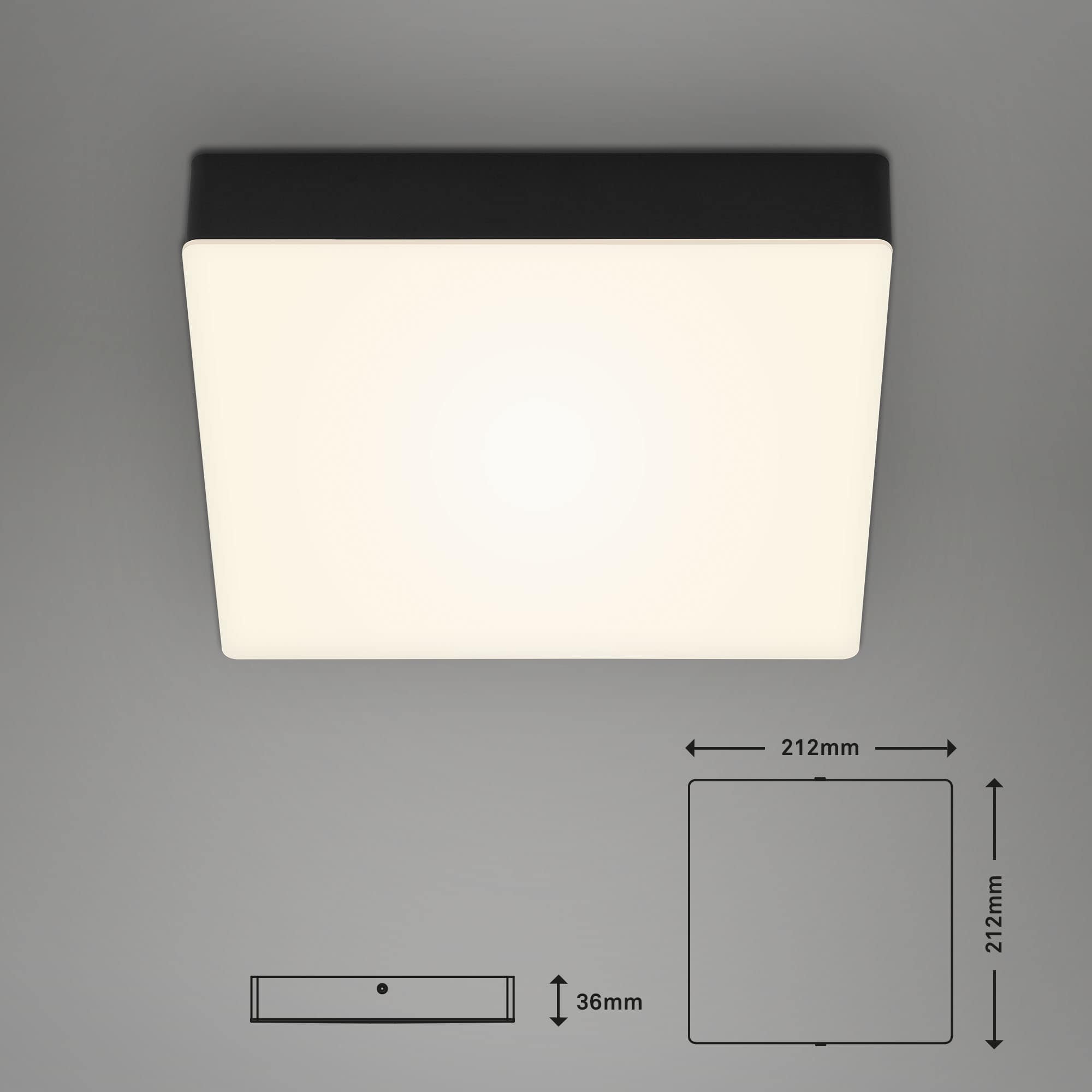 Rahmenlose LED Aufbauleuchte schwarz LED-Platine1 Maßzeichnung