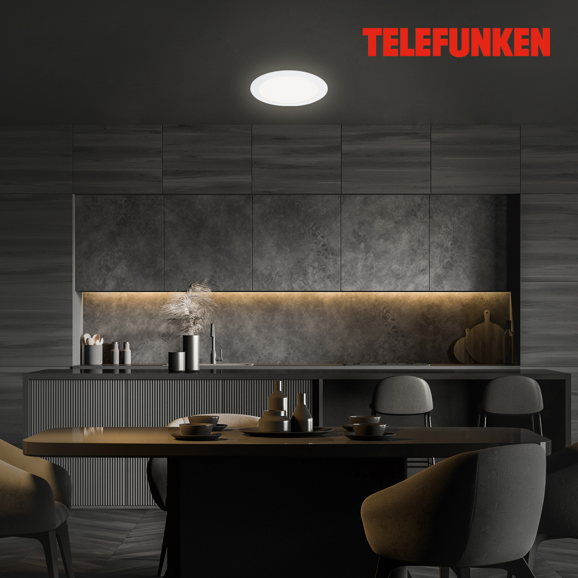 TELEFUNKEN Smart LED Einbauleuchte Weiß