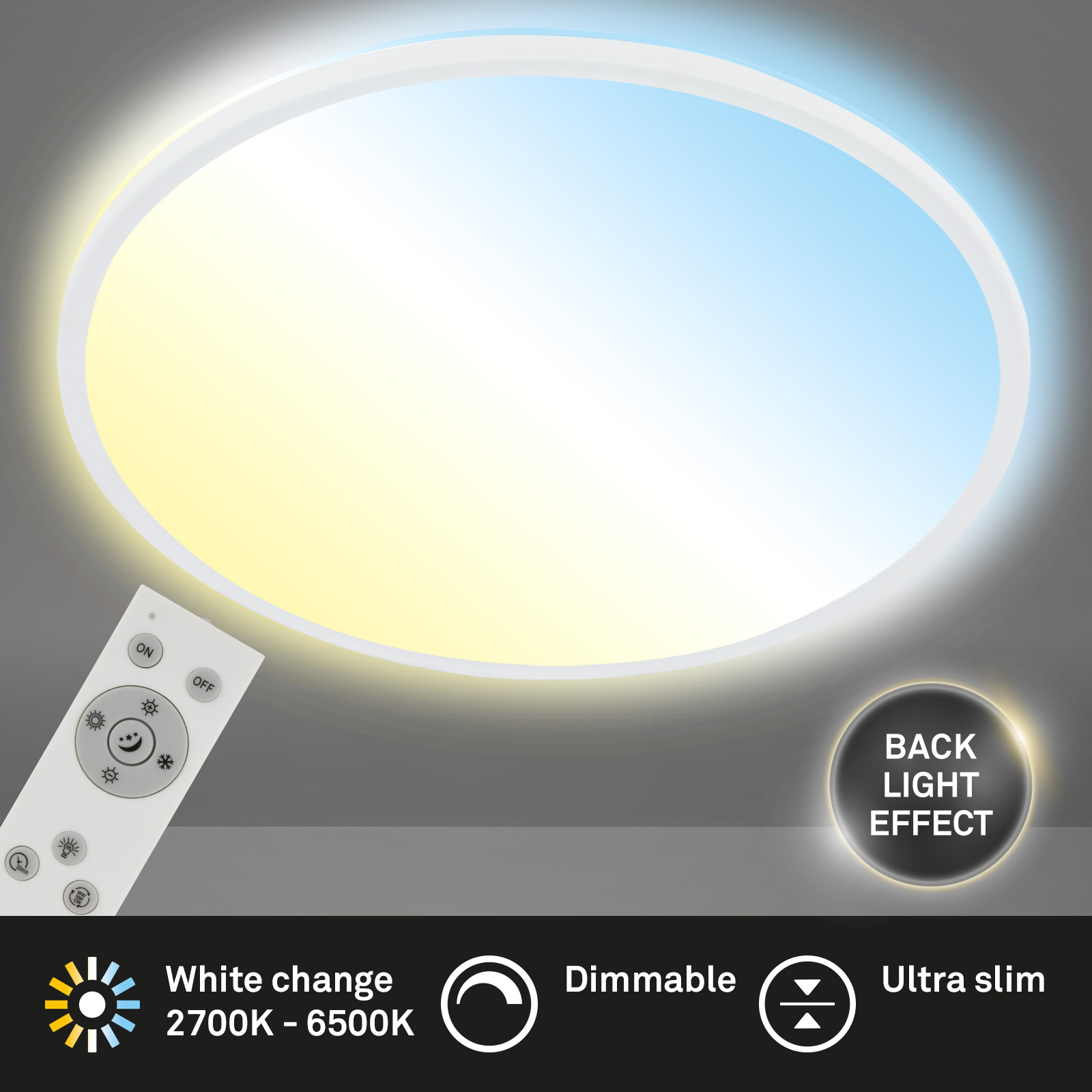 Ultraflaches CCT LED Panel weiß Dimmfunktion