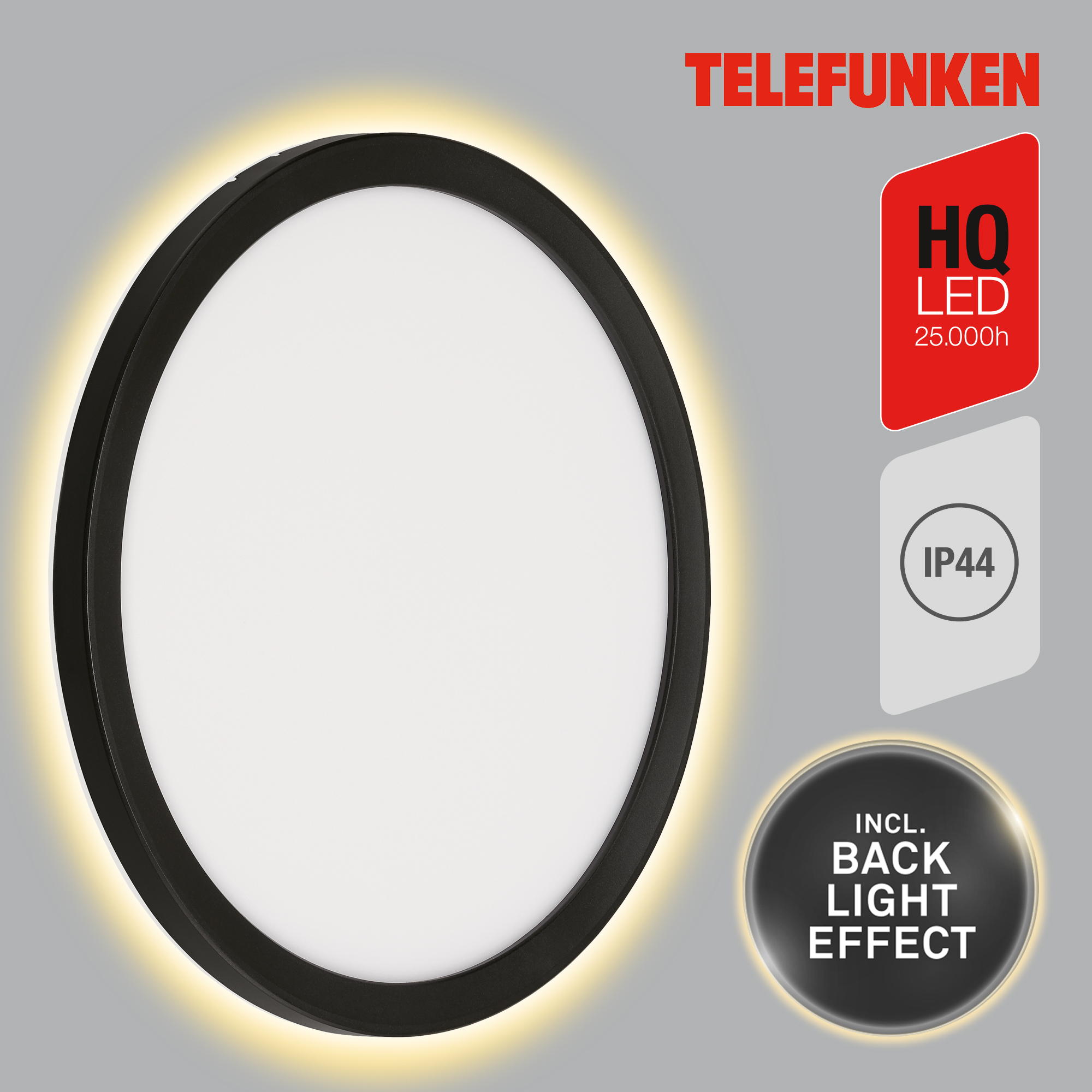 TELEFUNKEN LED Außenwandleuchte Schwarz