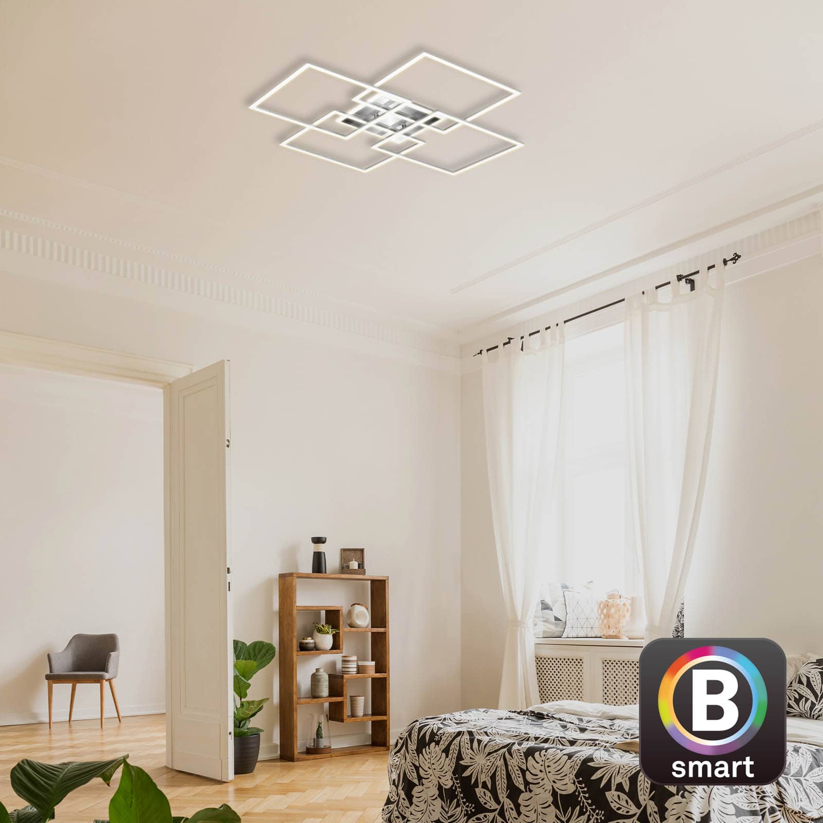 CCT LED Deckenleuchte Alu Smart Home