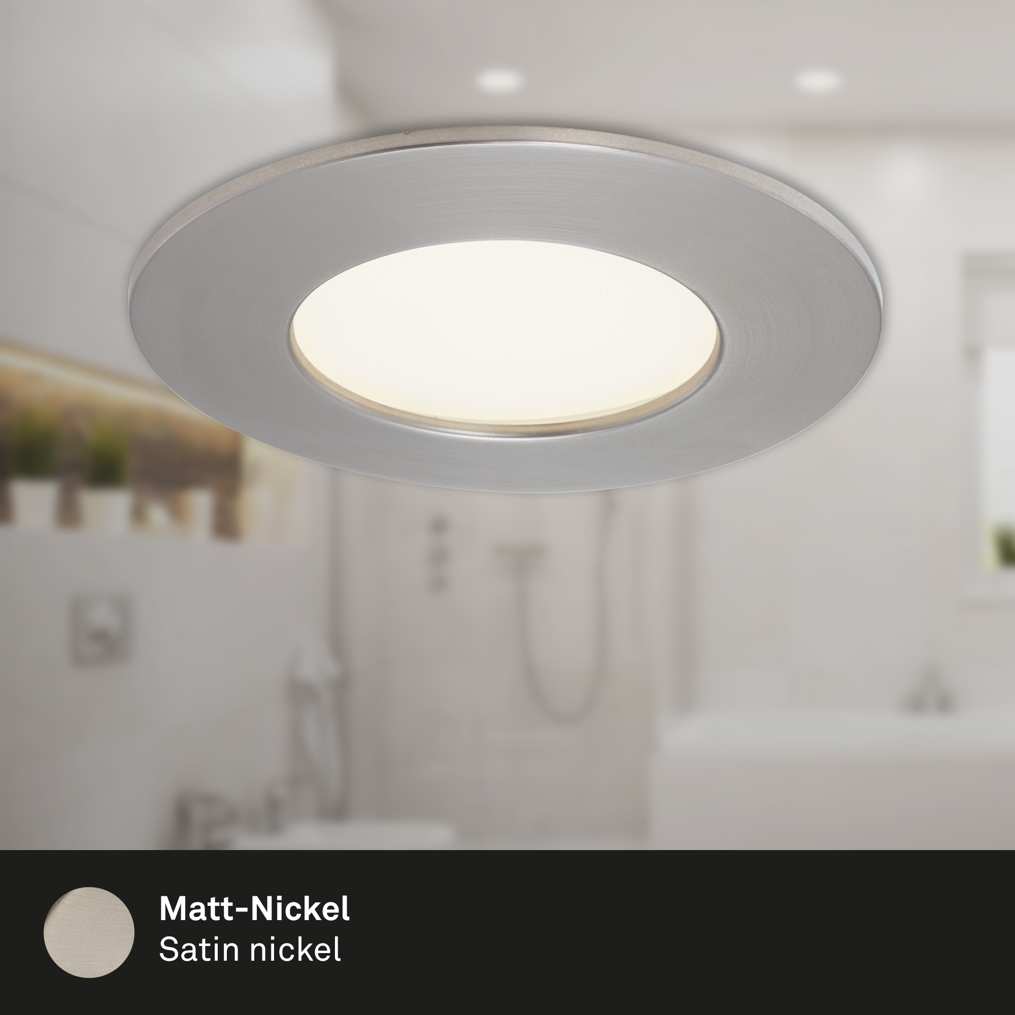 LED Einbauleuchte matt-nickel 3xLED-Platine Funktion