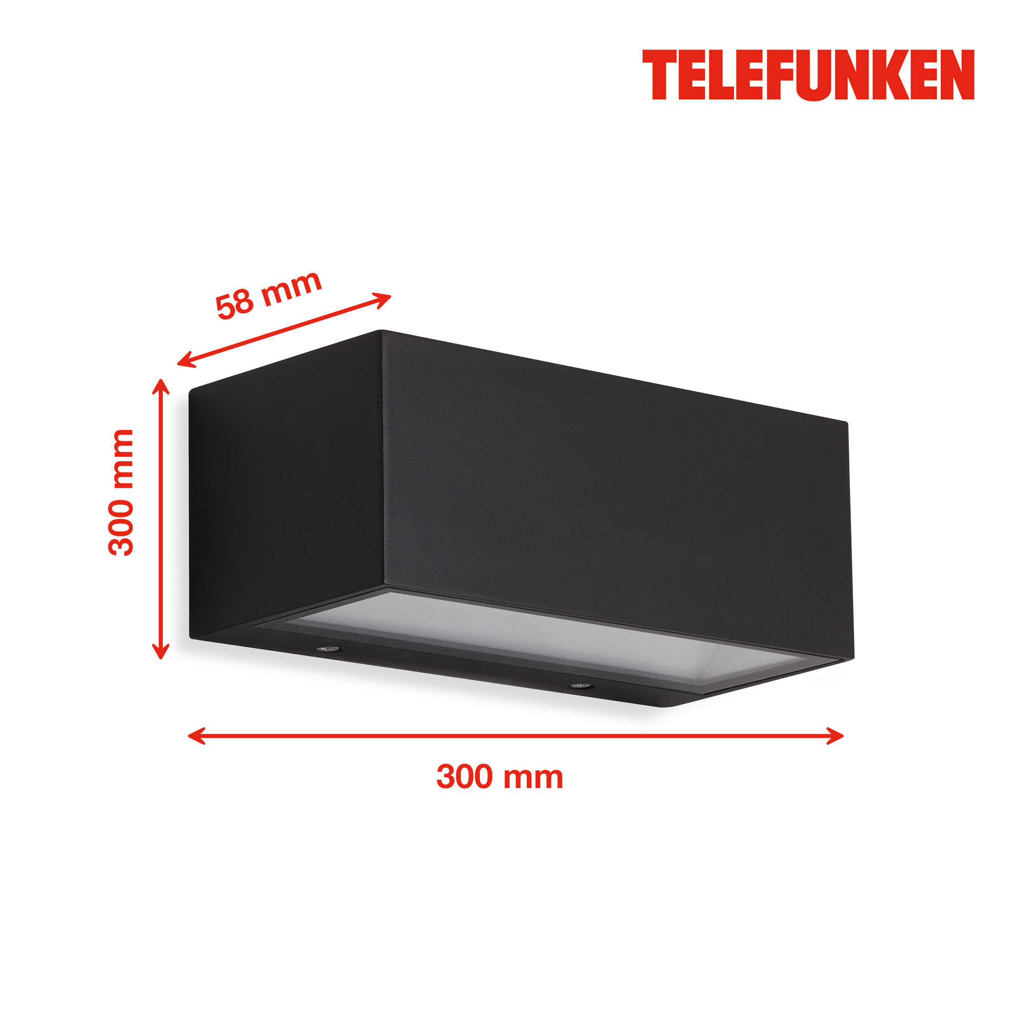 TELEFUNKEN LED Außenwandleuchte Schwarz