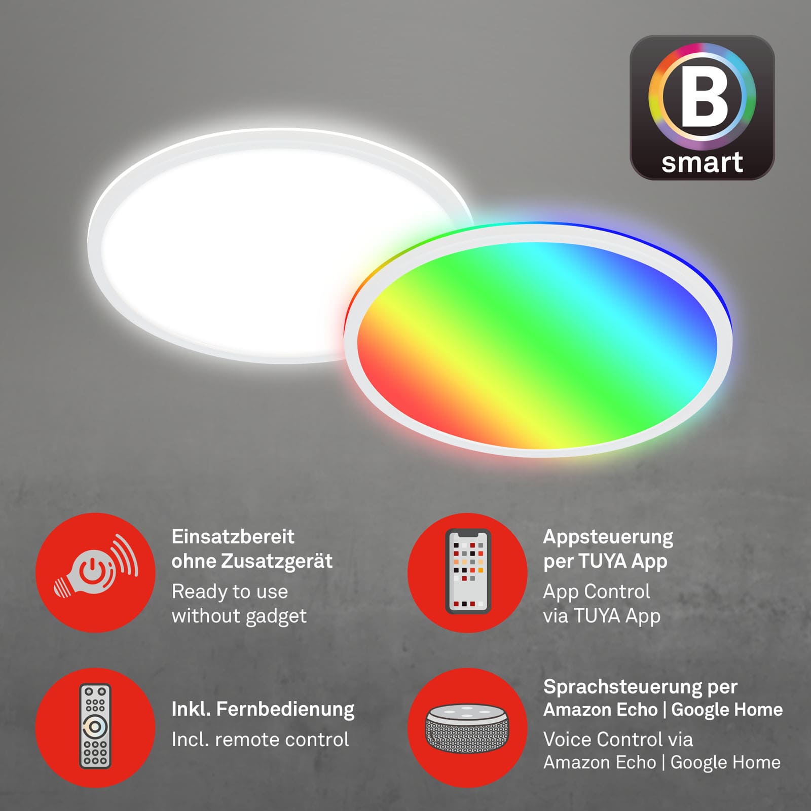 B smart RGB/W-LED Panel weiß