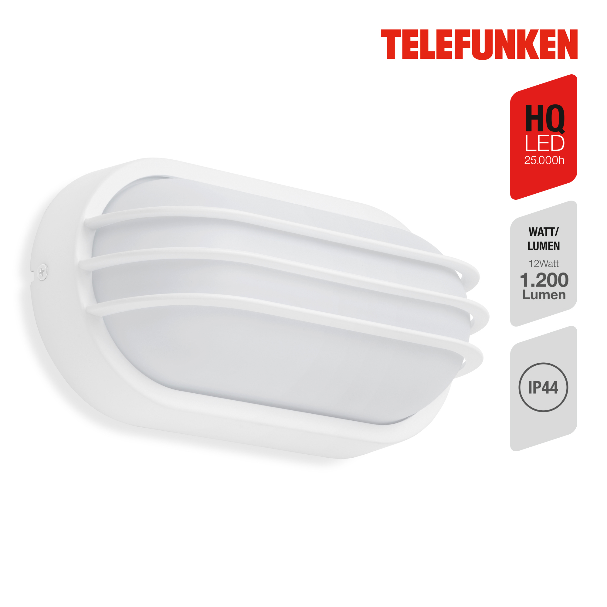 TELEFUNKEN LED Außenwandleuchte Weiß