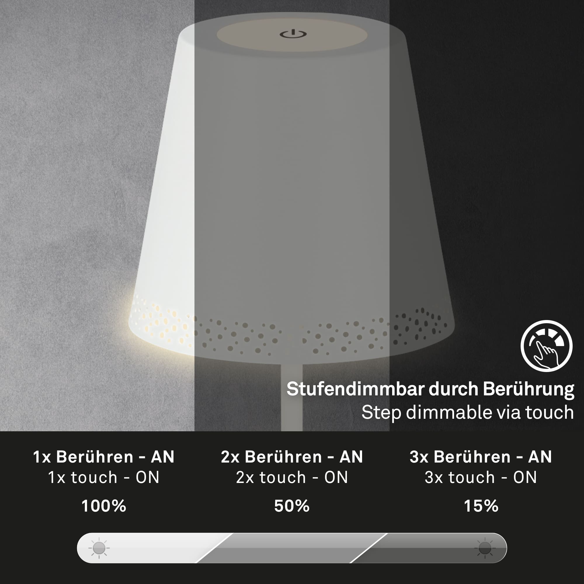 LED Stehleuchte weiß Funktion