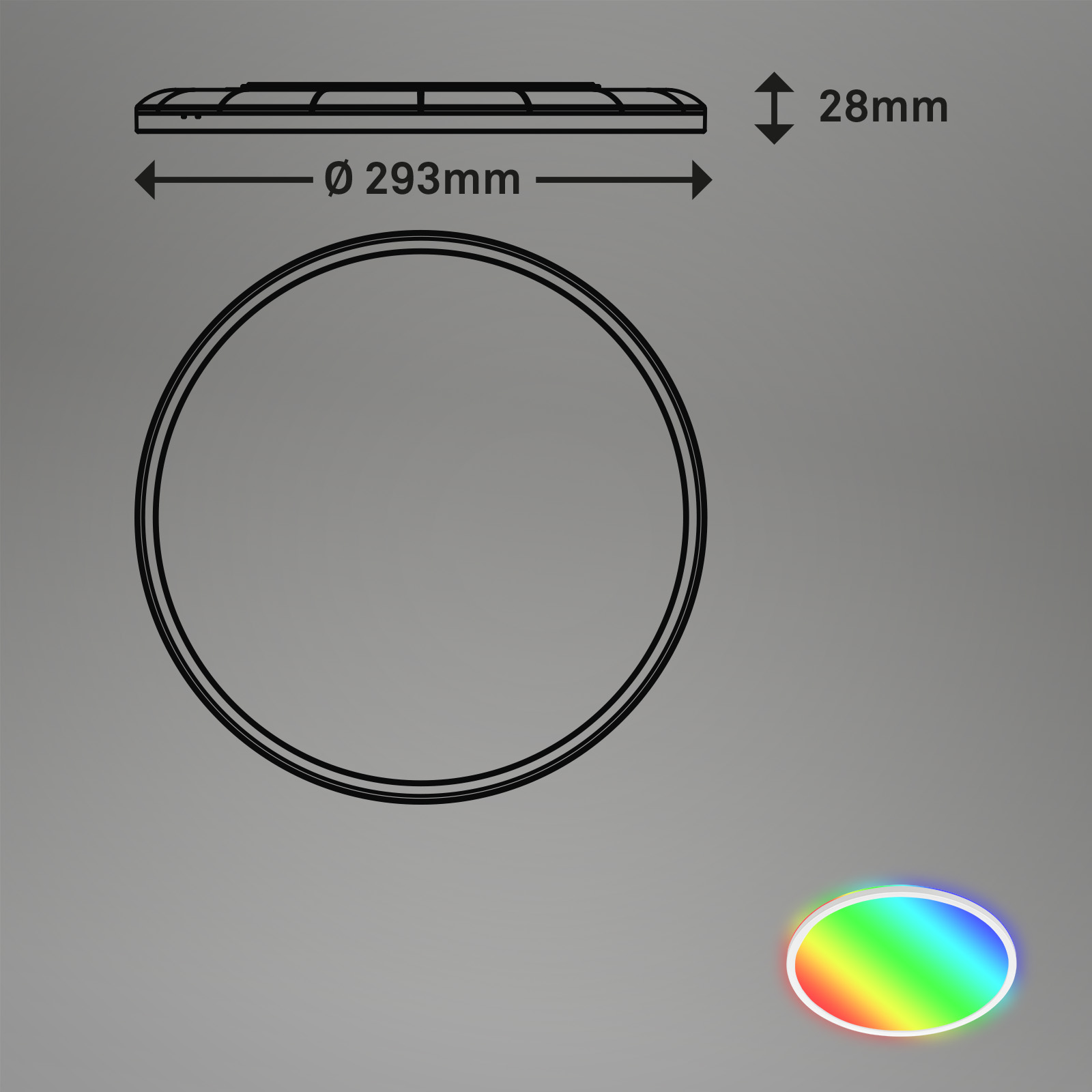 LED Panel RGB Ultraflach weiß Maße