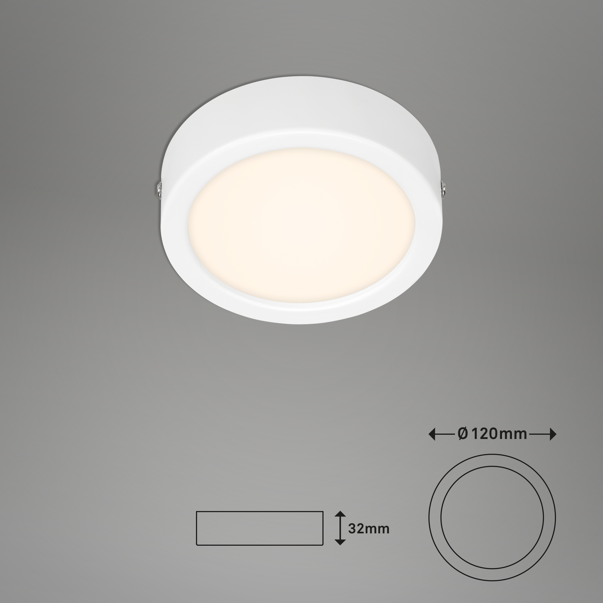 LED Aufbauleuchte weiß LED-Platine Maßzeichnung