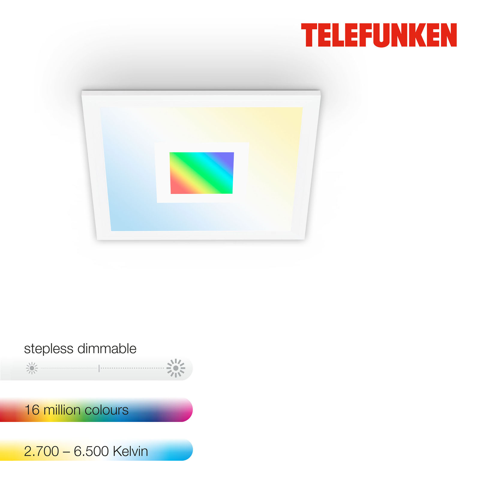 CCT LED Panel RGB-Centerlight weiß 1xLED 16W Funktion3