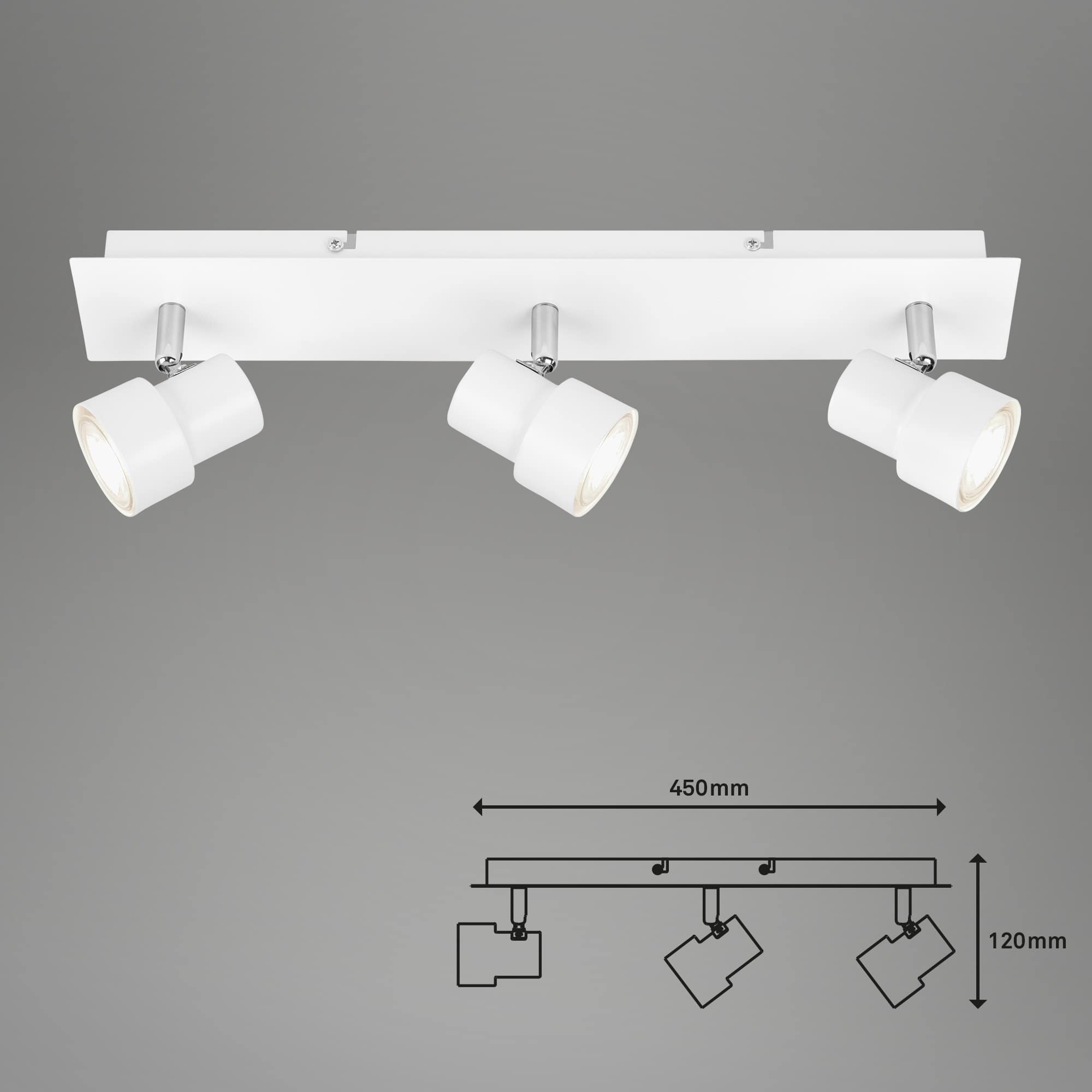 LED Deckenleuchte weiß LED/GU10 Maßzeichnung