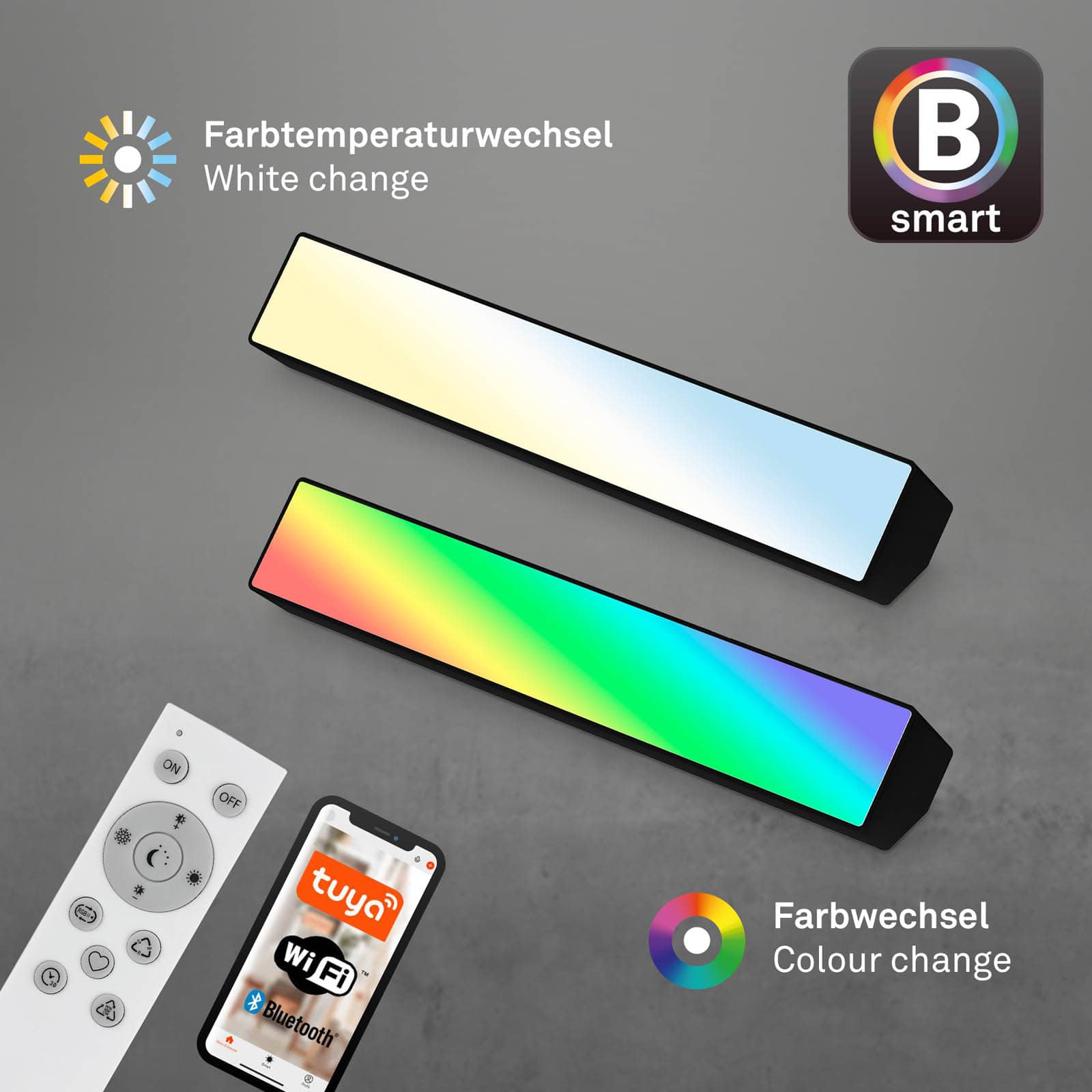 CCT RGB Wall Washer Schwarz Smart Home