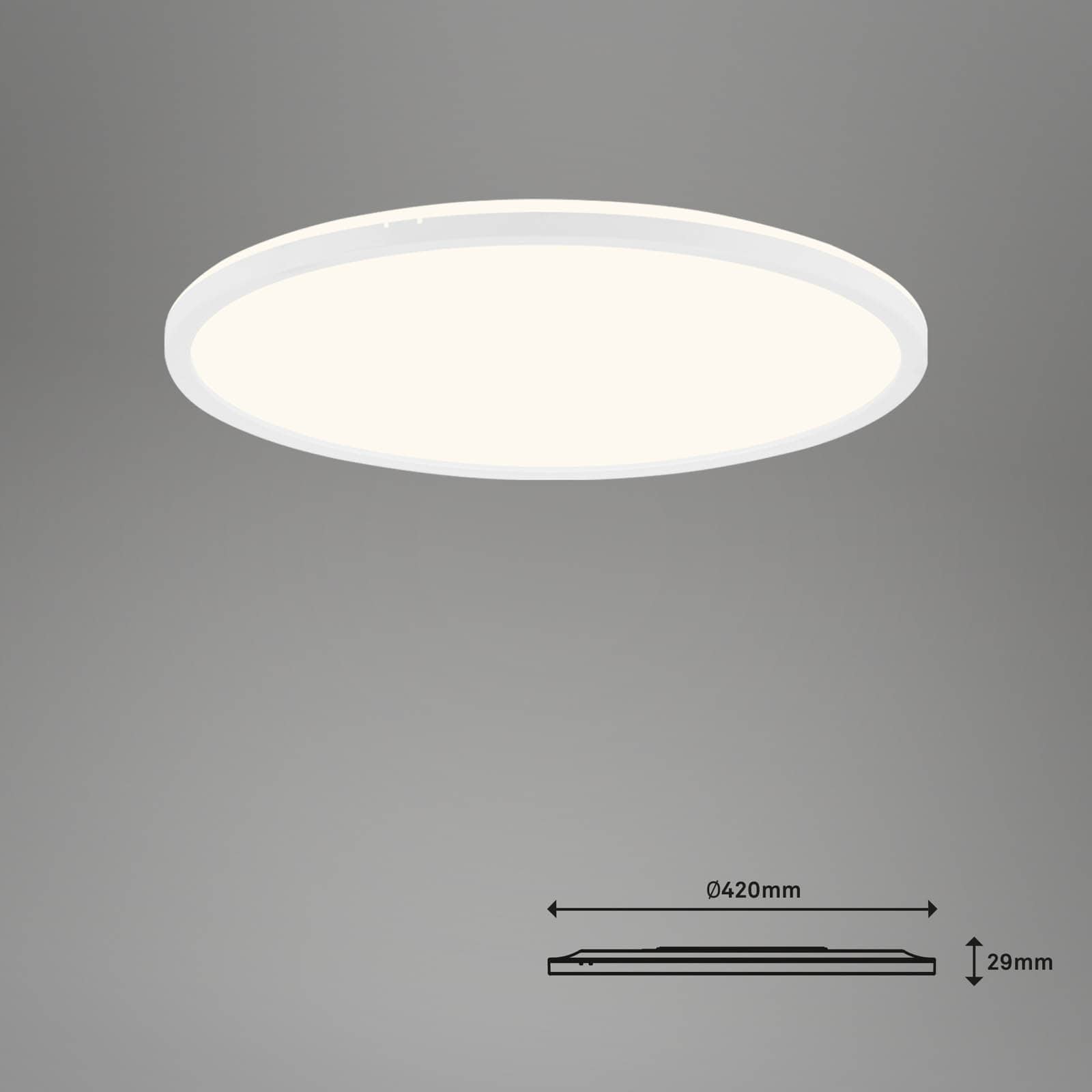 CCT LED Panel Weiß Bemaßung