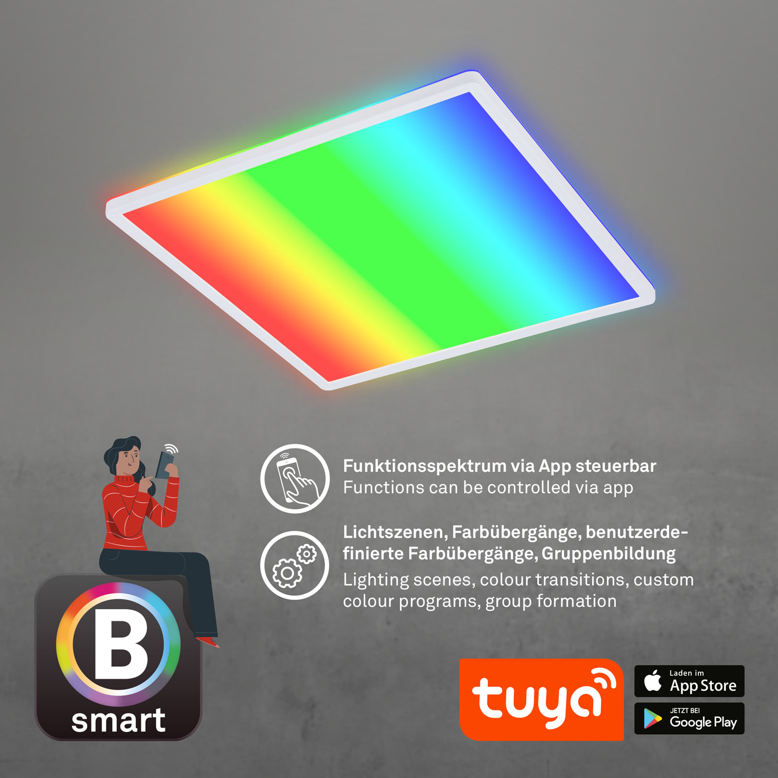 B smart RGB/W-LED Panel weiß