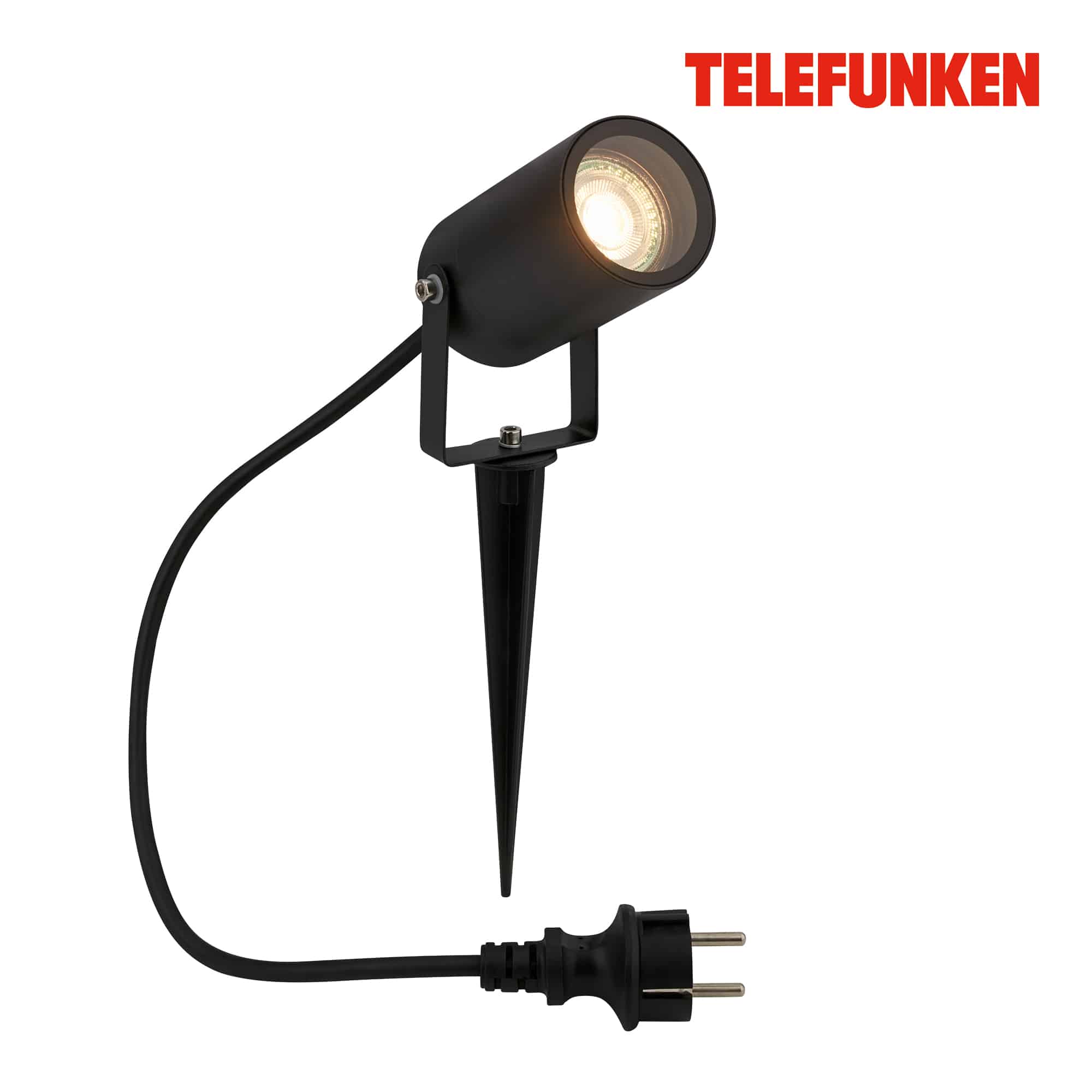 Telefunken LED Projecteur de jardin, protection contre les projections d'eau, orientable