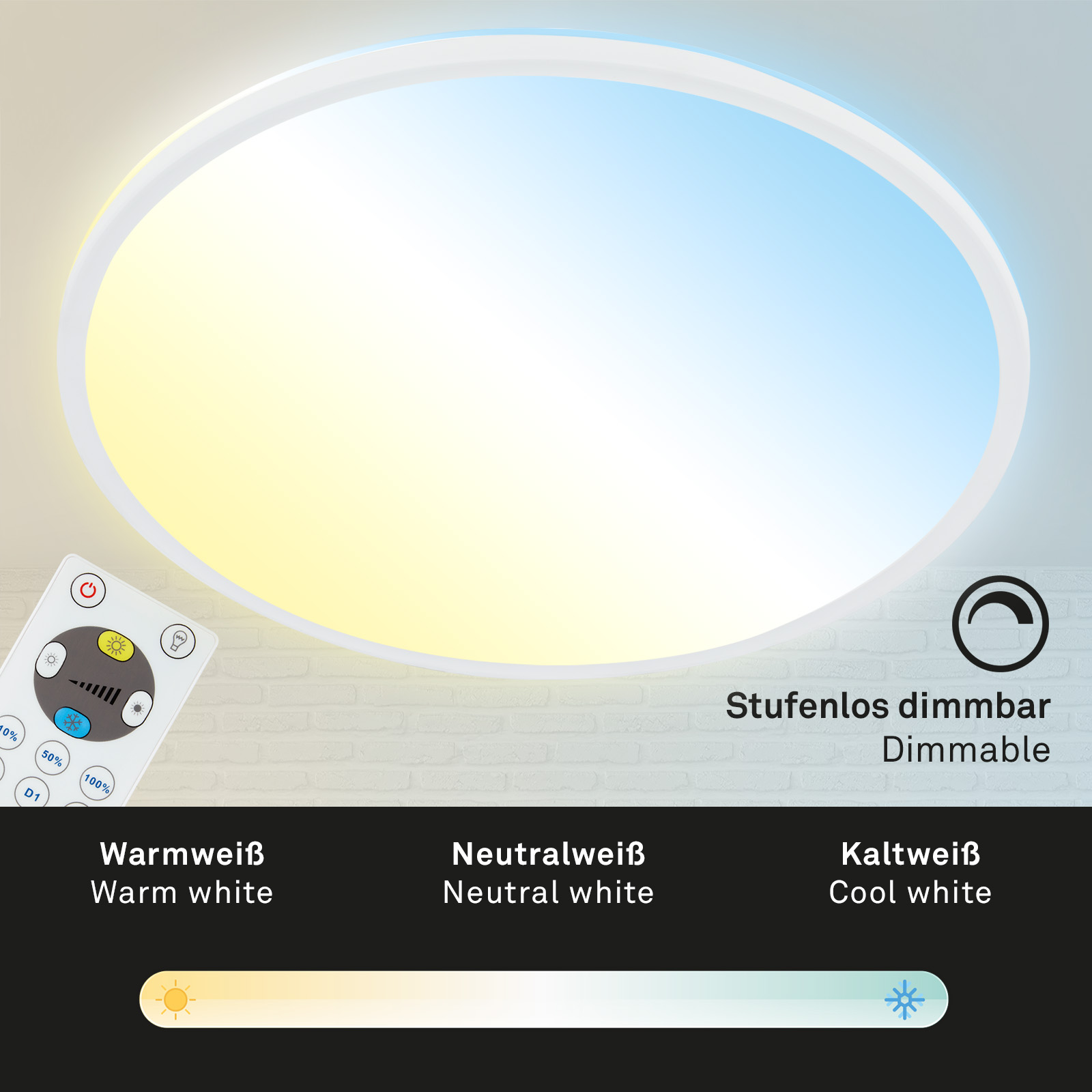 CCT LED Panel Ultraflach weiß CCT Funktion