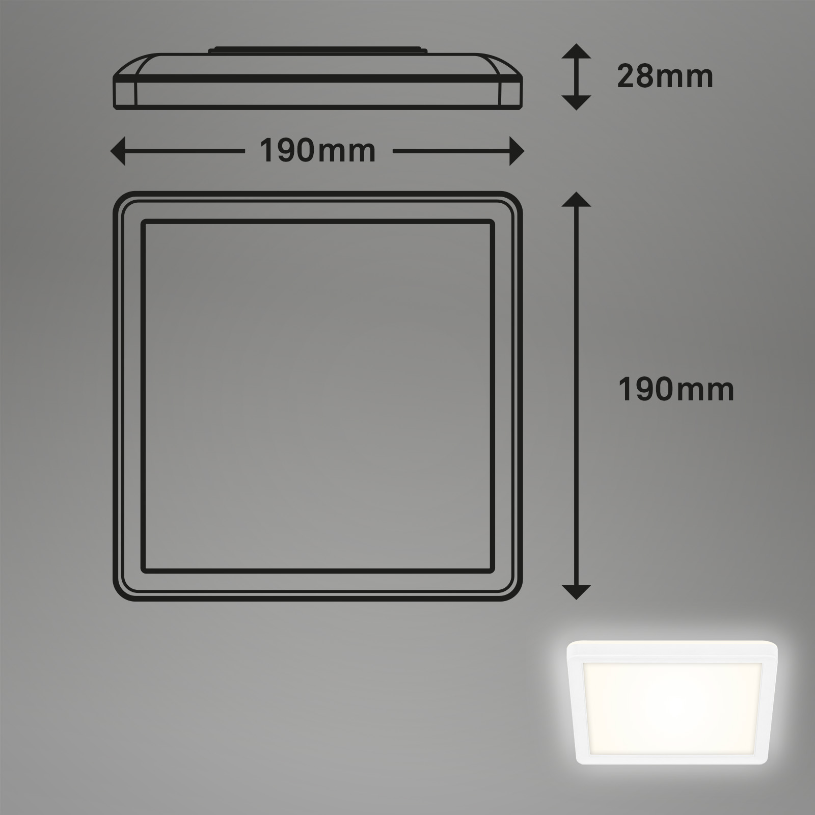 LED Panel Ultraflach weiß Maße