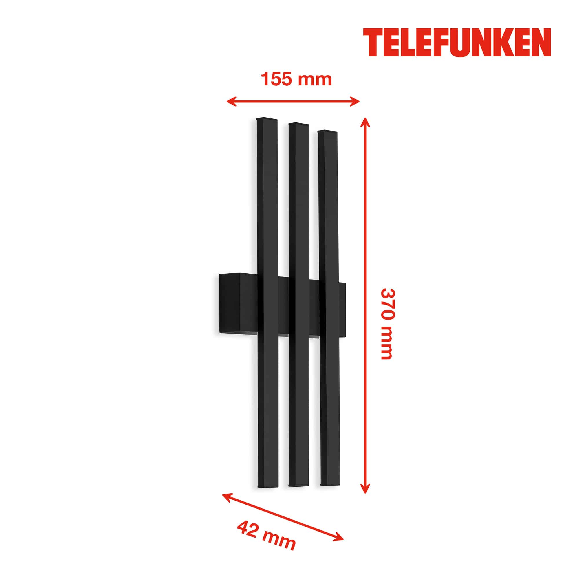 TELEFUNKEN LED Außenwandleuchte Schwarz