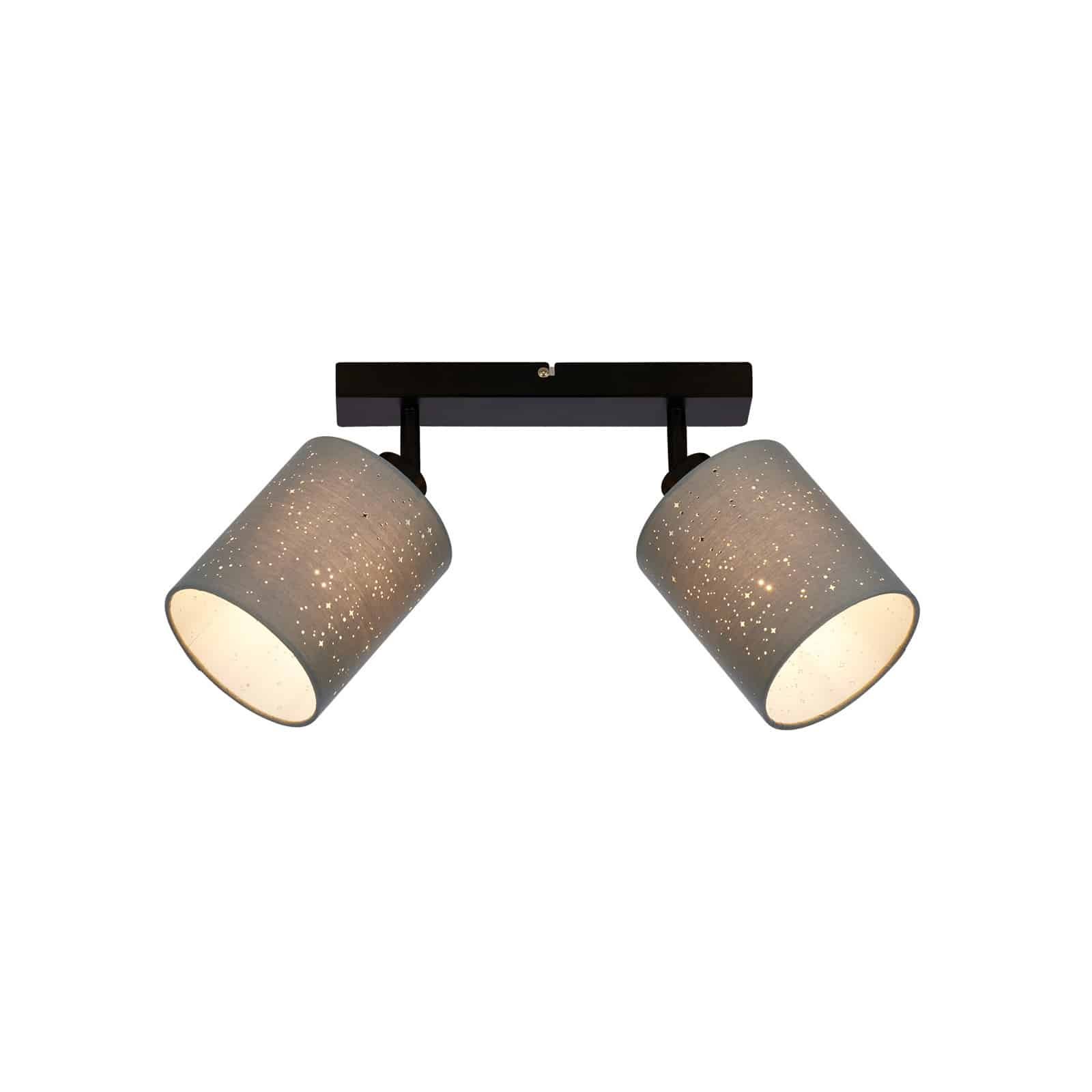 Lampe spot 28,5 cm 2x exkl. E27 25W gris