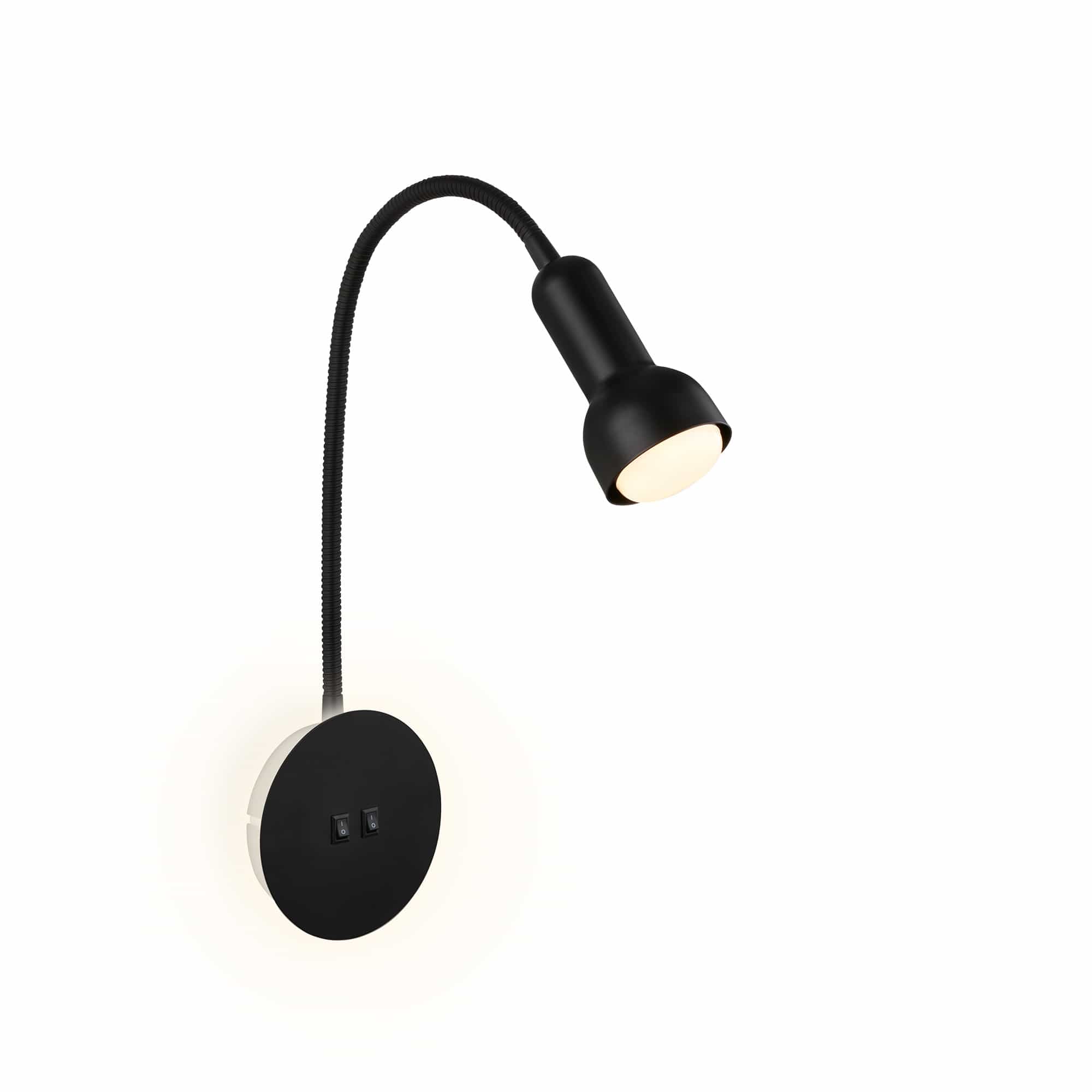 Backlight wall lamp, 39 cm, 1x E14, max. 10W, black