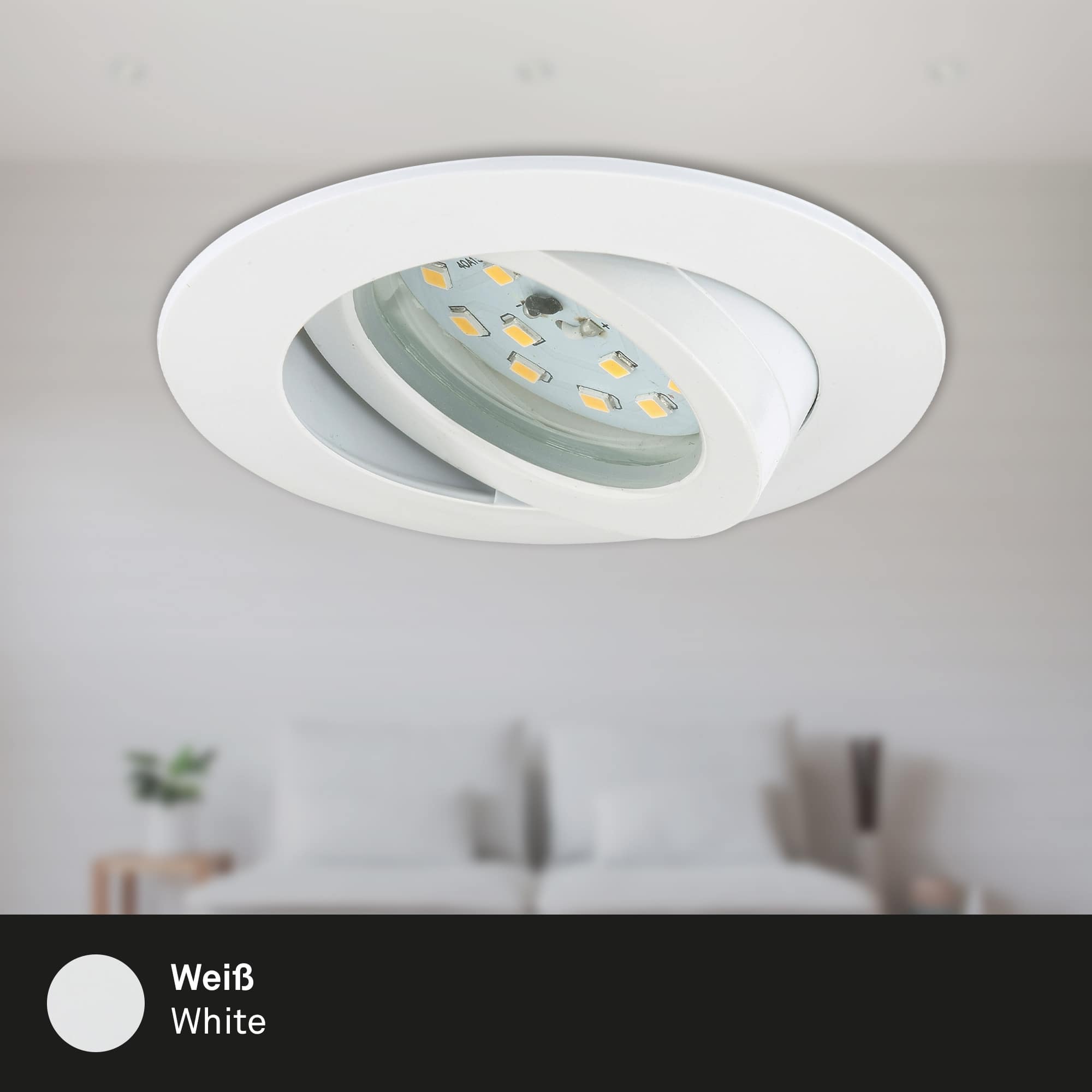 LED Einbauleuchten weiß 3er-Set 3xLED Detail1