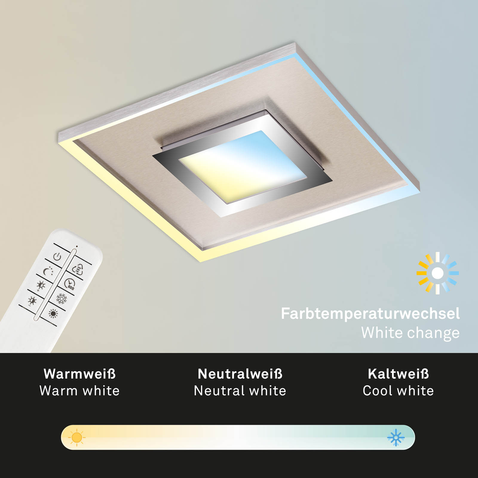 CCT LED Deckenleuchte matt-nickel-chrom-alu LED Freisteller2