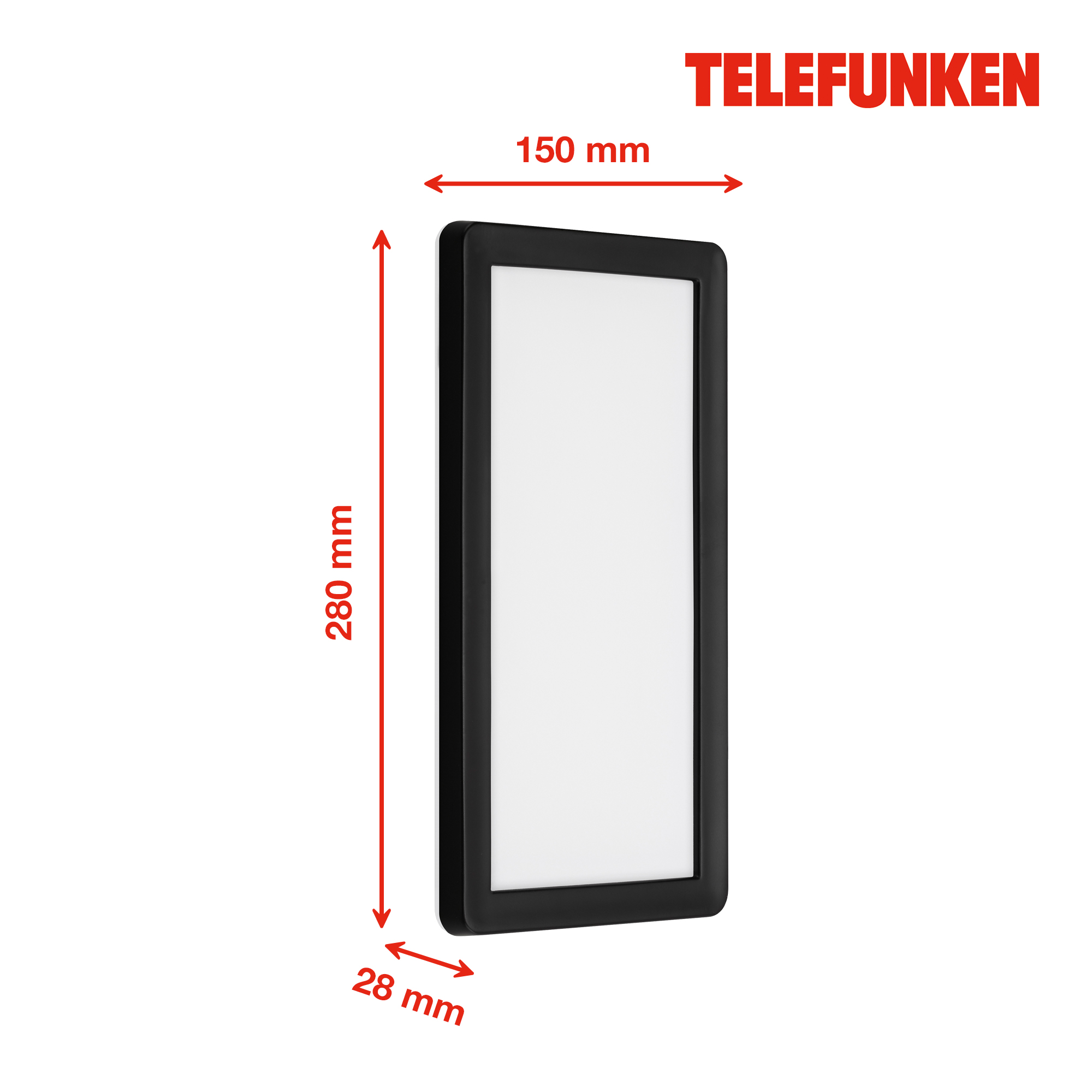 LED Außenleuchte schwarz LED-Platine1 Maßzeichnung