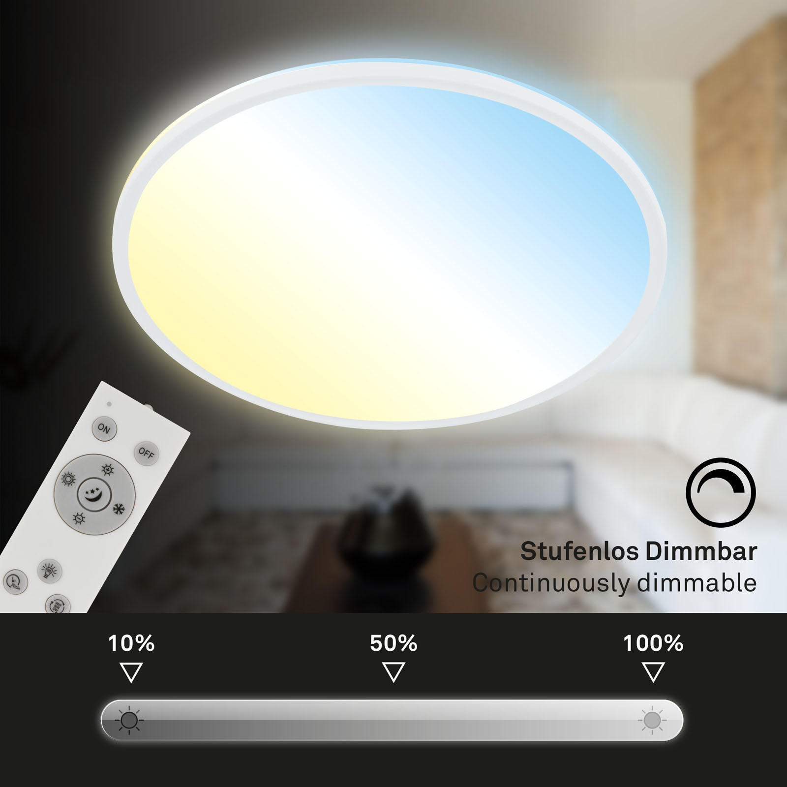 Ultraflaches CCT LED Panel weiß Freitsteller