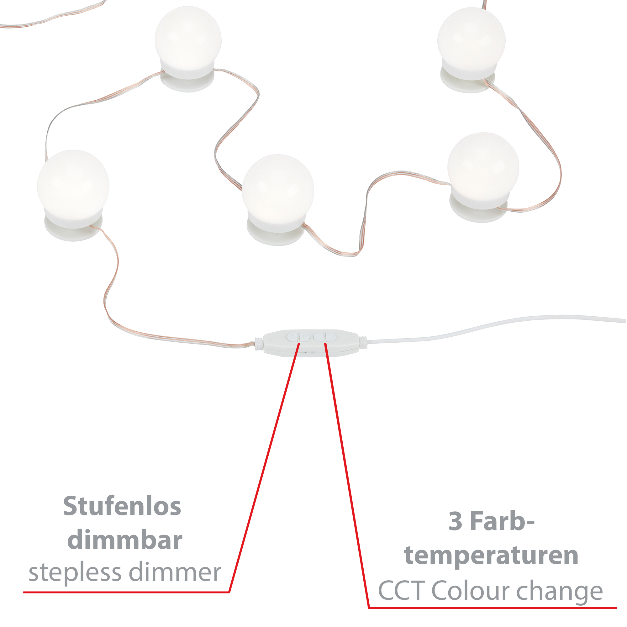 CCT LED Spiegelleuchte Weiß