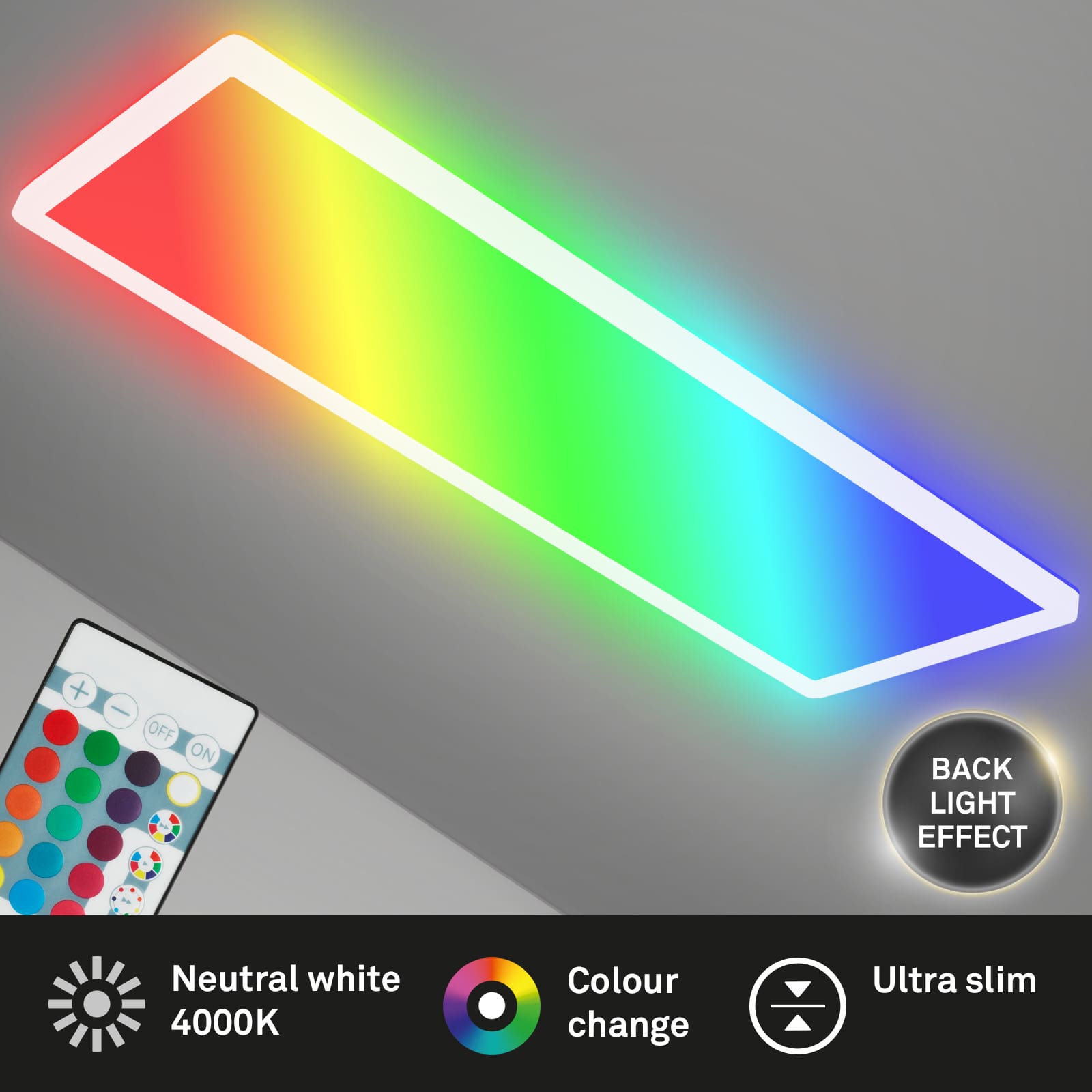 Ultraflaches CCT RGB LED Panel weiß Titelbild