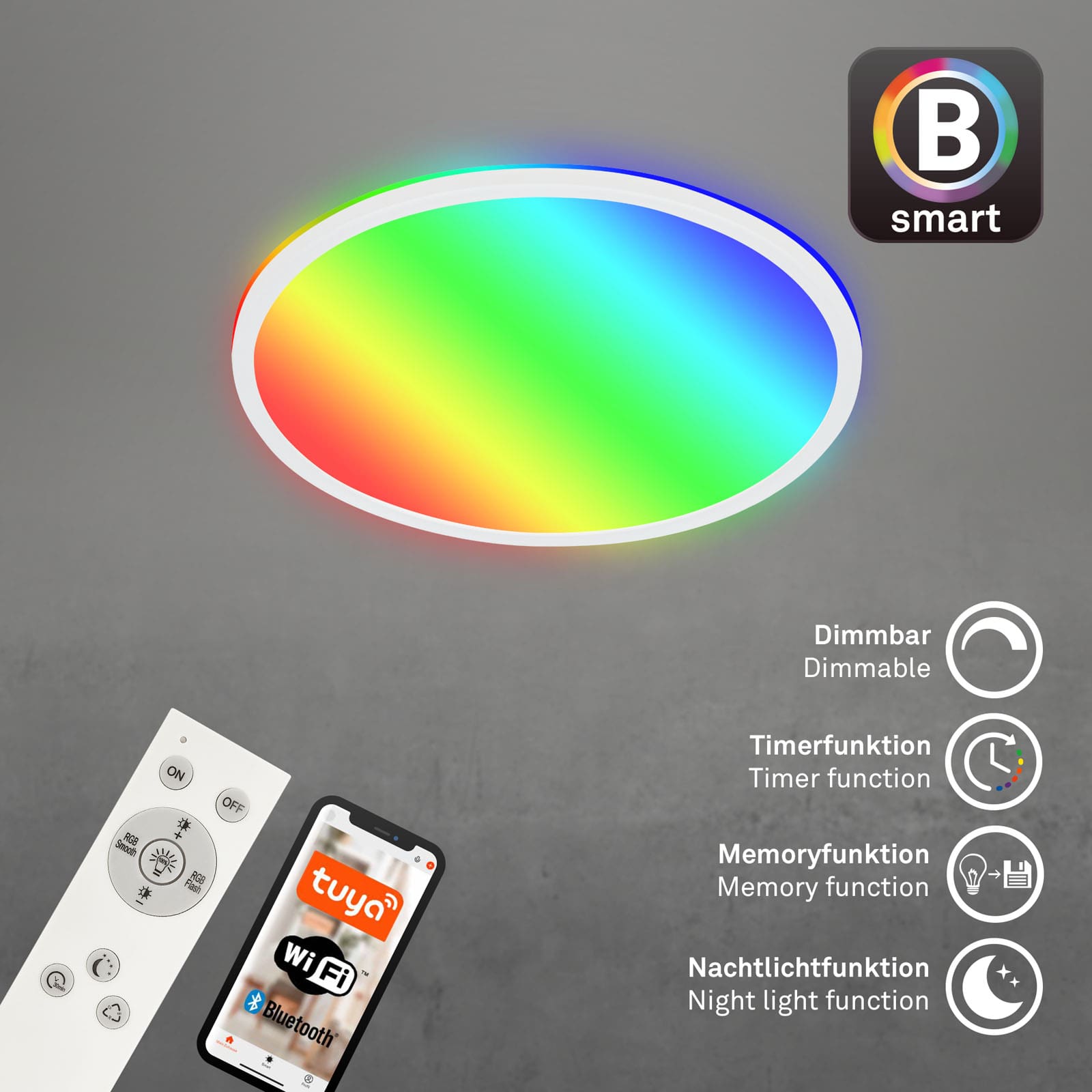 B smart RGB/W-LED Panel weiß