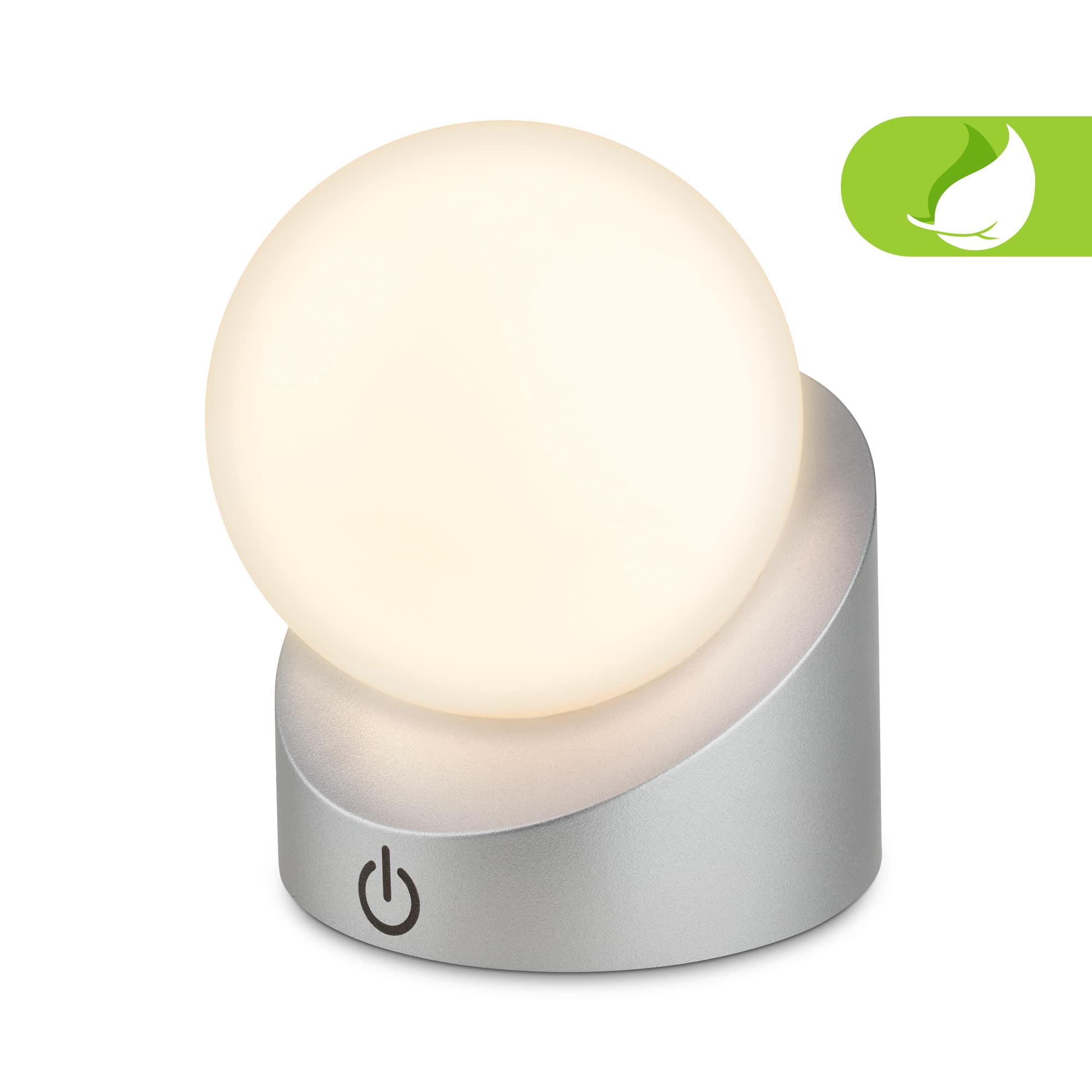 Briloner Sora Mini LED tafellamp snoerloos IP54, dimbaar, touch, mat chroom