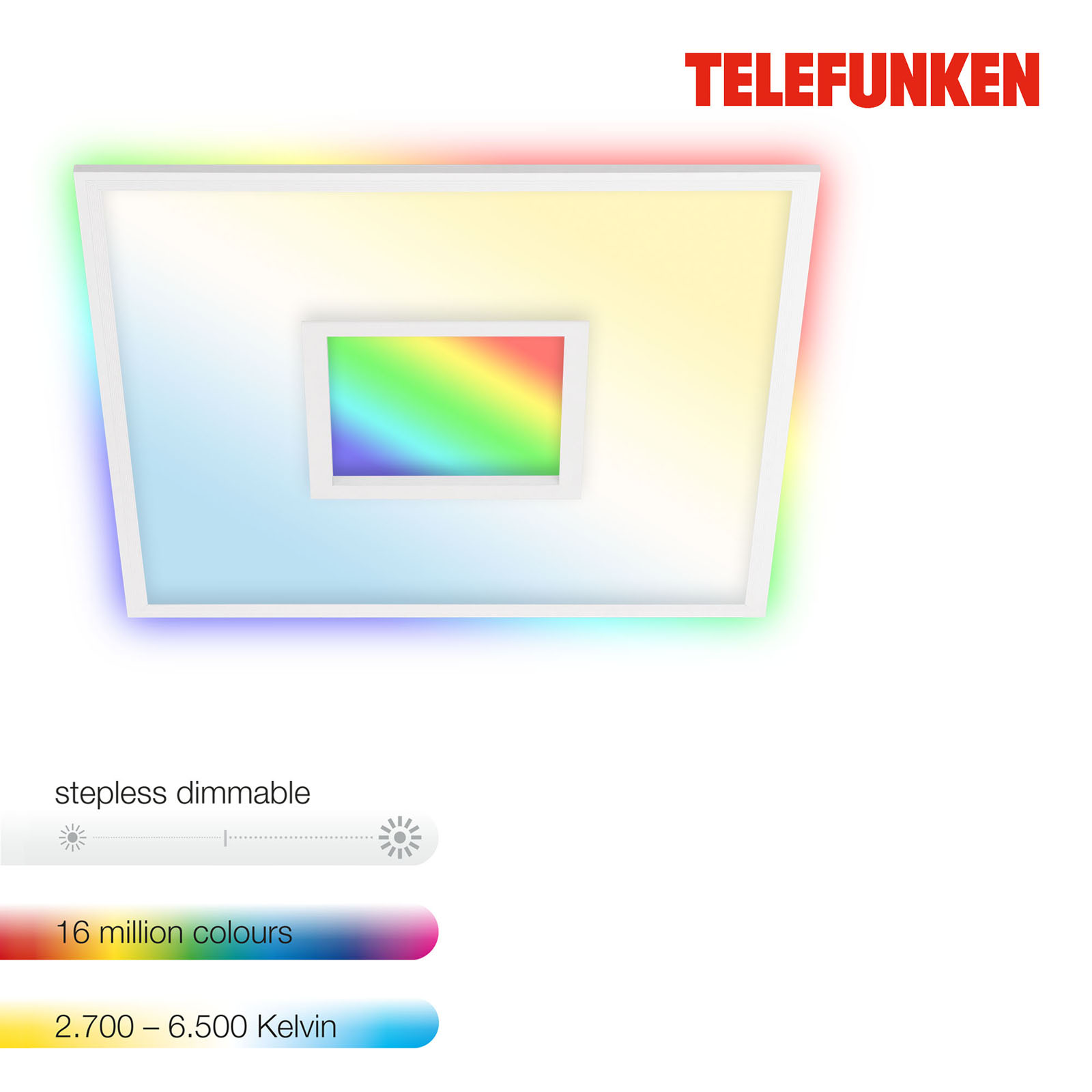 CCT LED Panel RGB Center-Backlight weiß 1xLED Funktion1