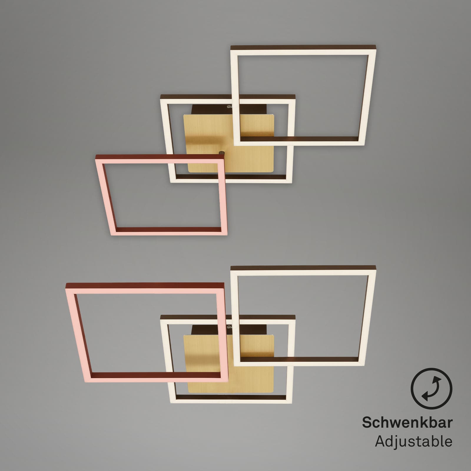 LED Deckenleuchte gold-braun