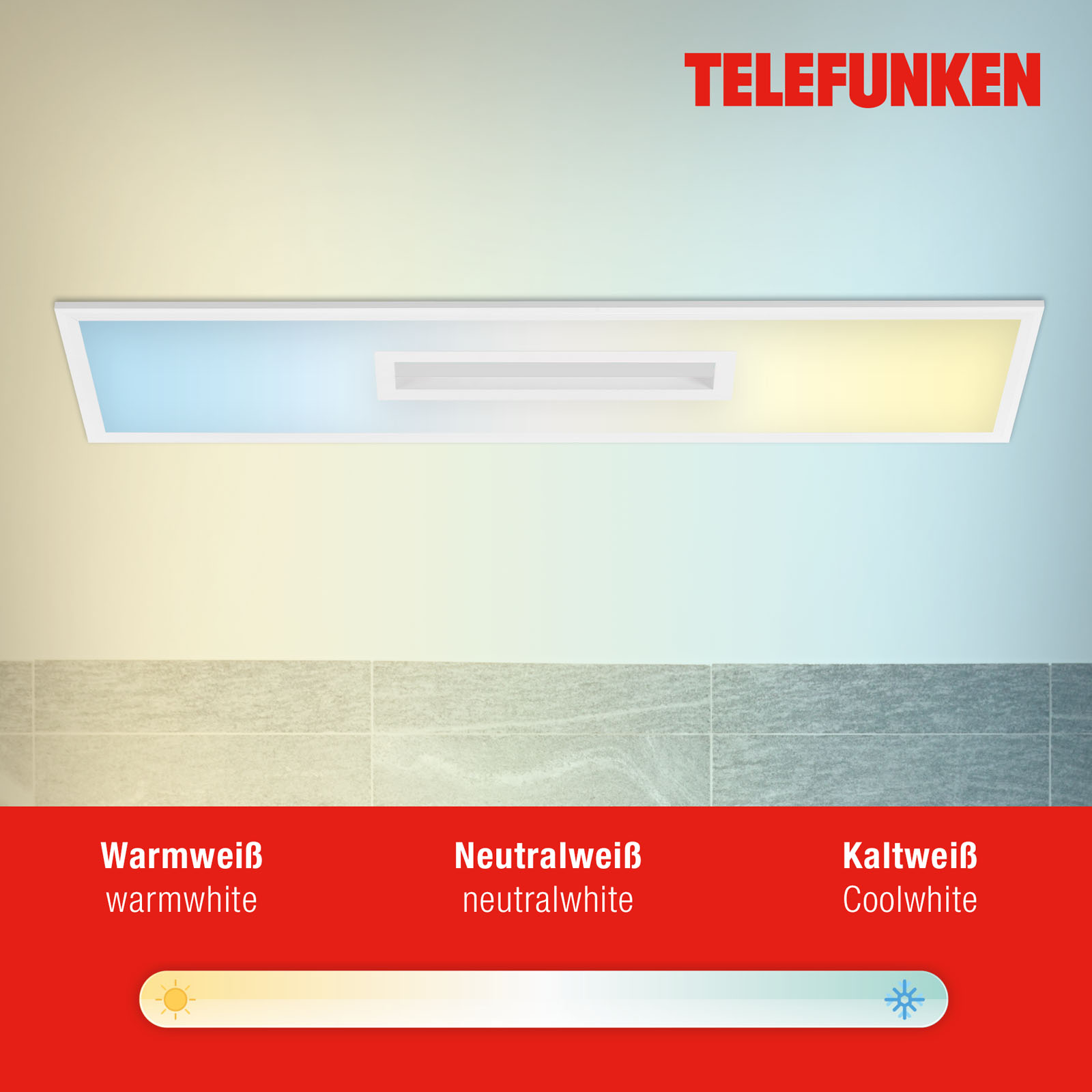 TELEFUNKEN CCT LED Panel weiß