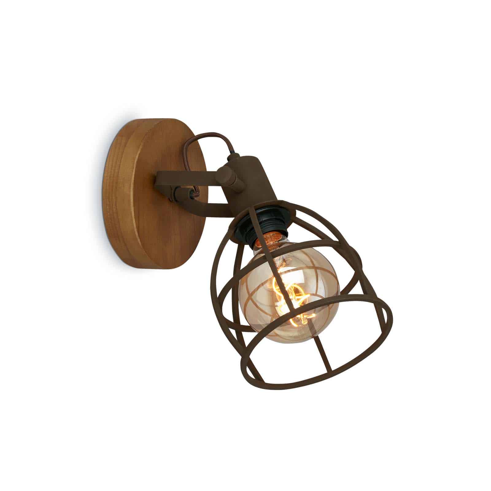 Lampe spot Ø 15 cm 1x exkl. E27 25W marron