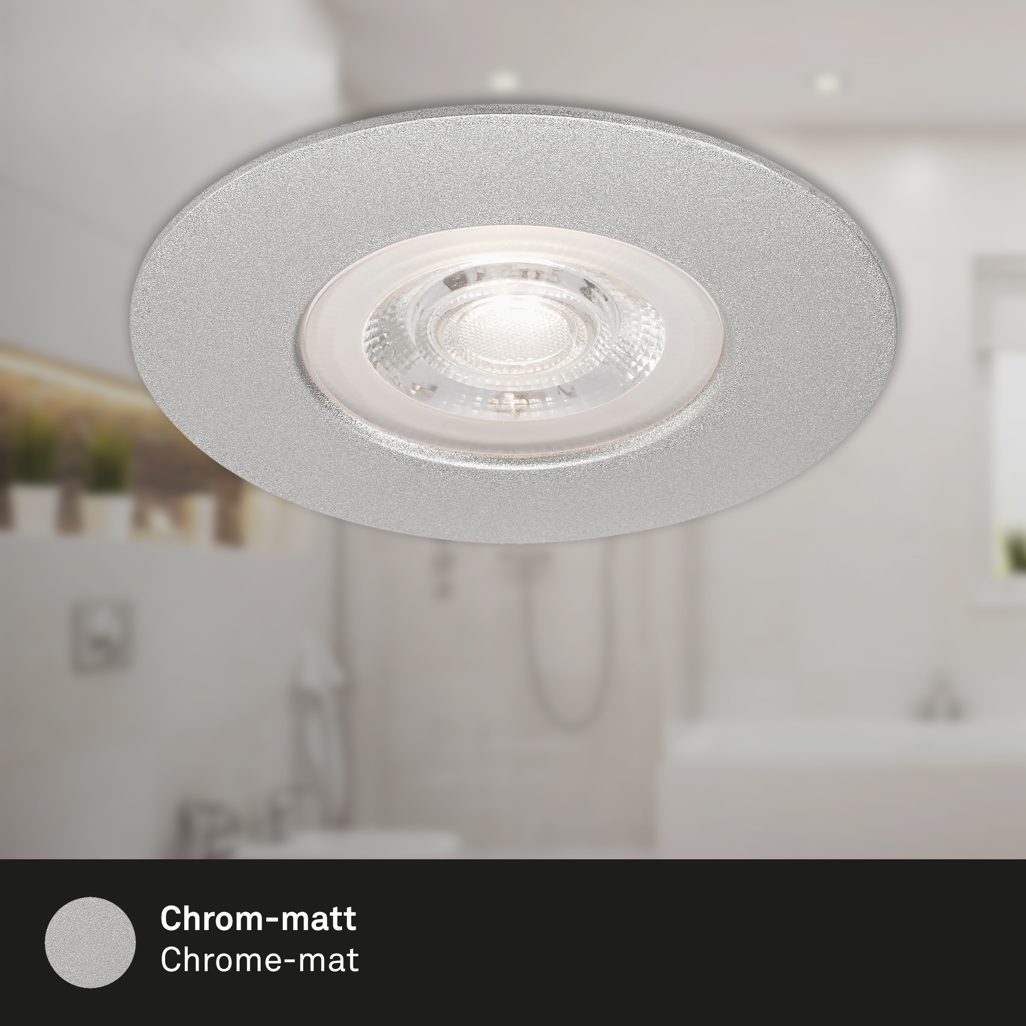 LED Einbauleuchte chrom-matt 1xLED-Platine Funktion