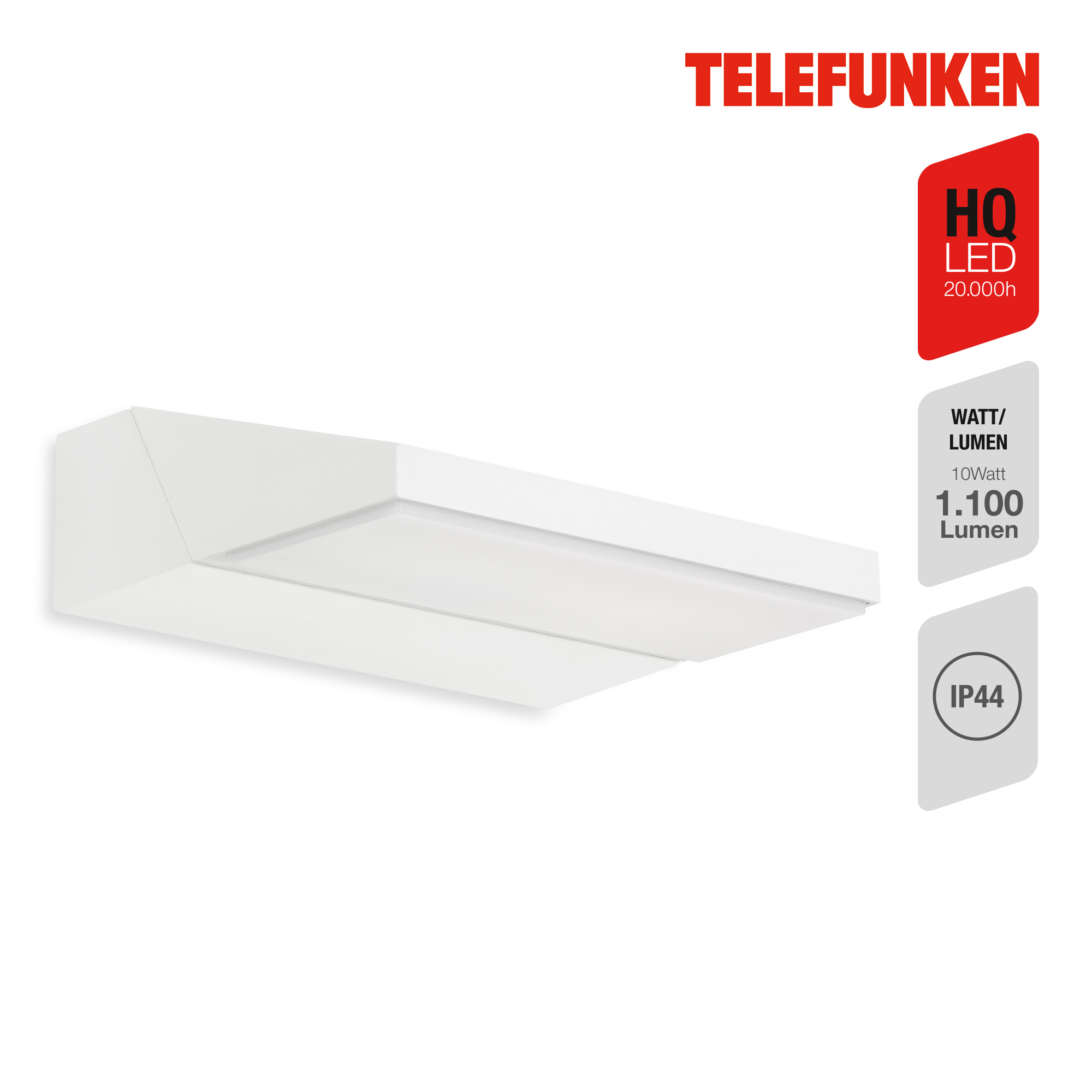 TELEFUNKEN LED Außenwandleuchte Weiß