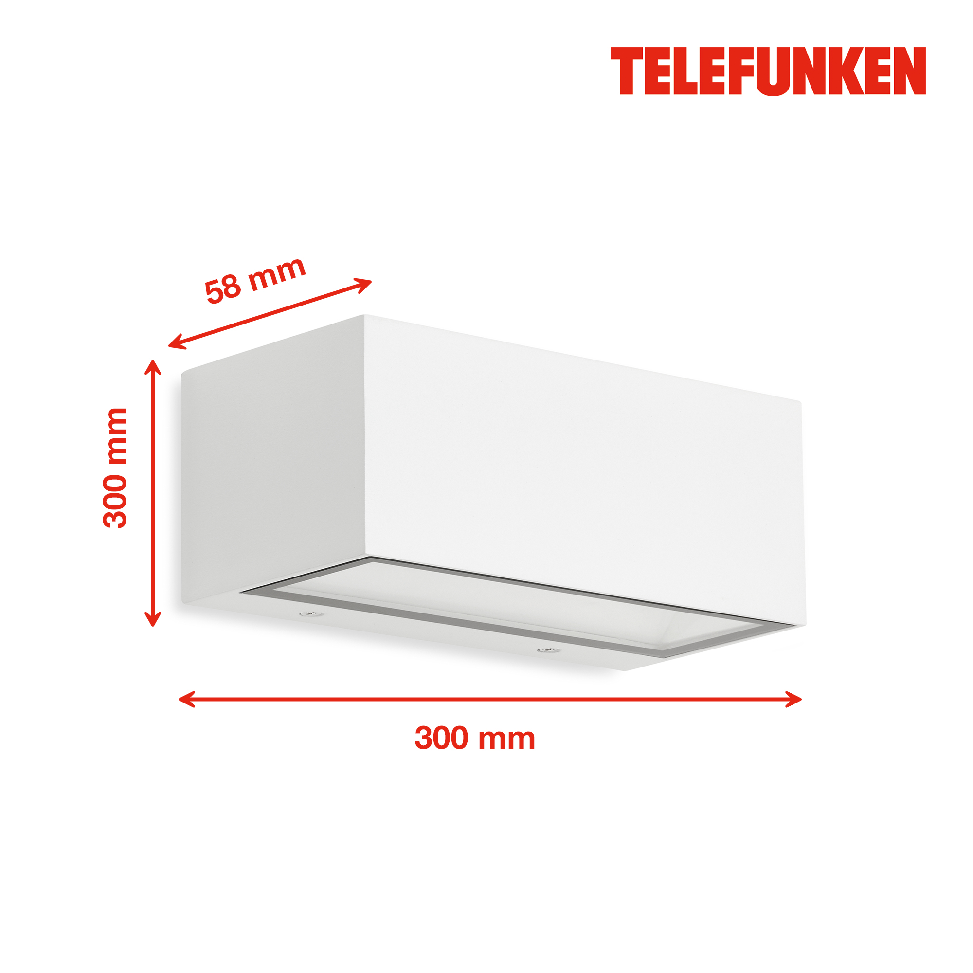 TELEFUNKEN LED Außenwandleuchte Weiß