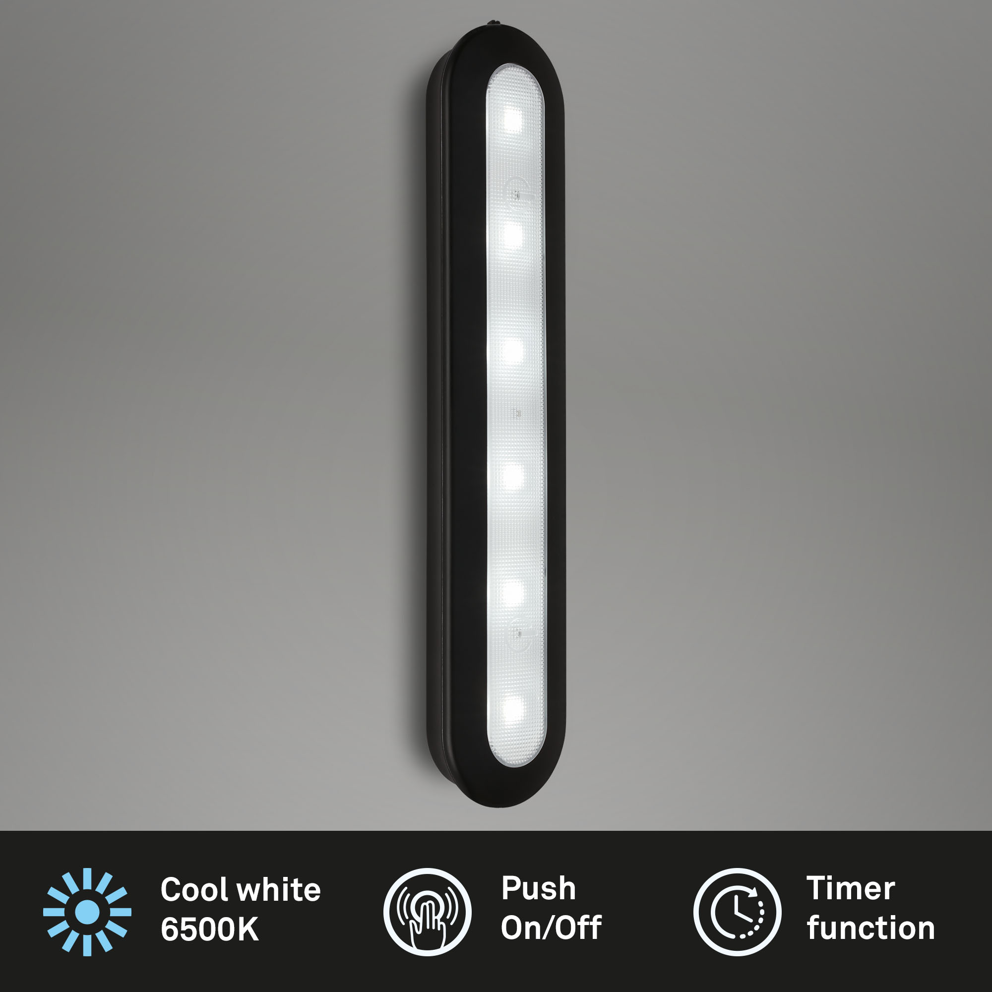 LED Push Light Schwarz