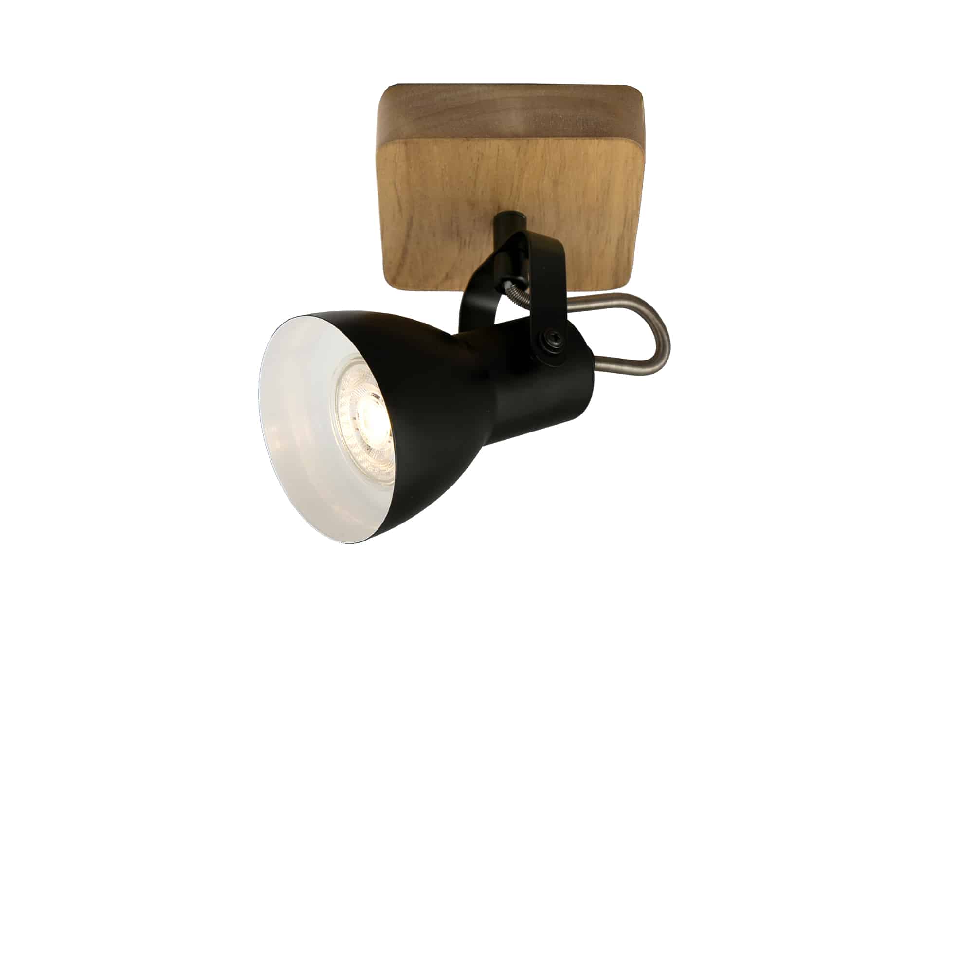 Lampe spot 13,5 cm 1x GU10 35W noir