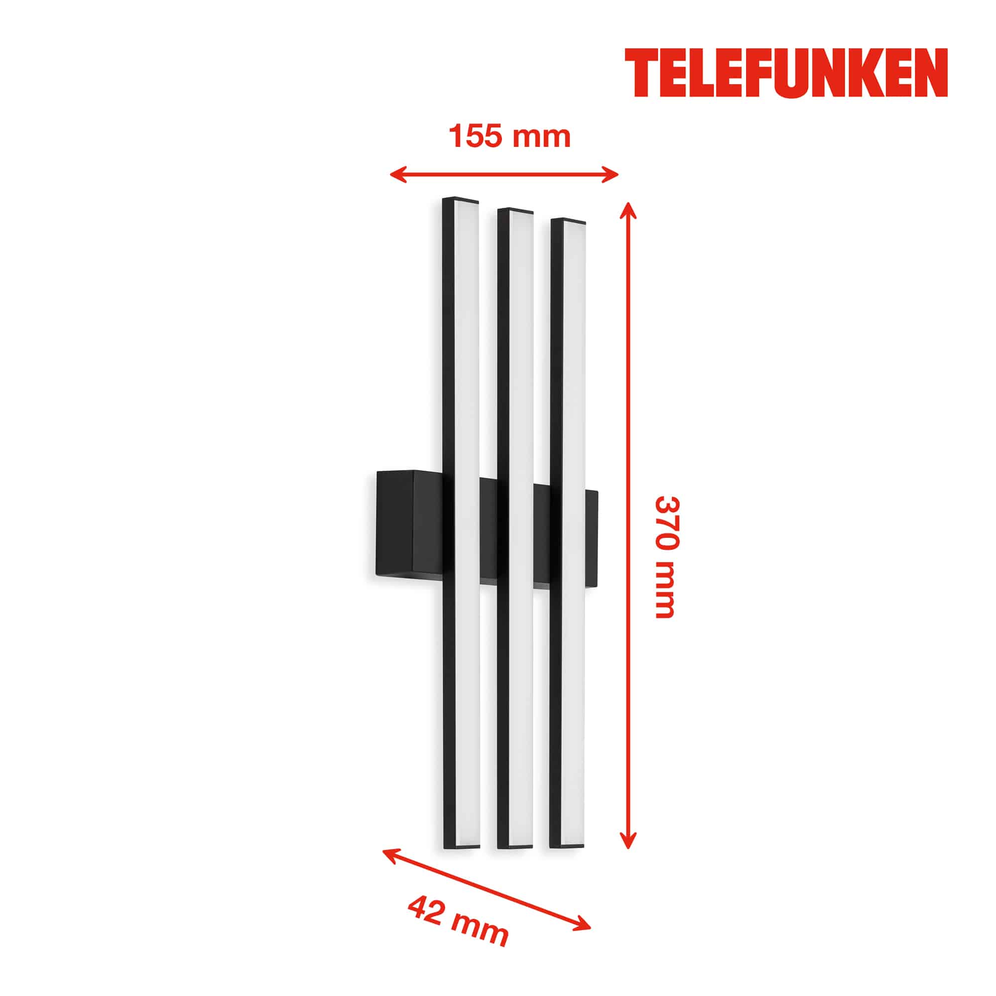 TELEFUNKEN LED Außenwandleuchte Schwarz