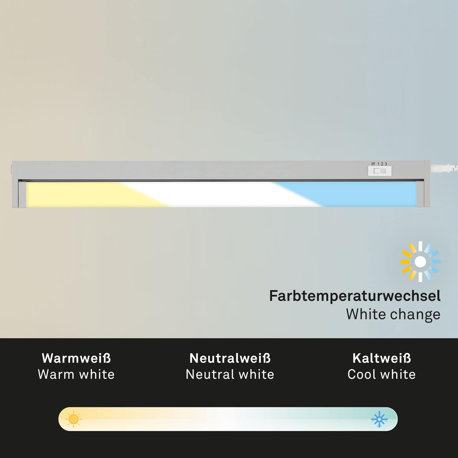 LED Unterbauleuchte silber